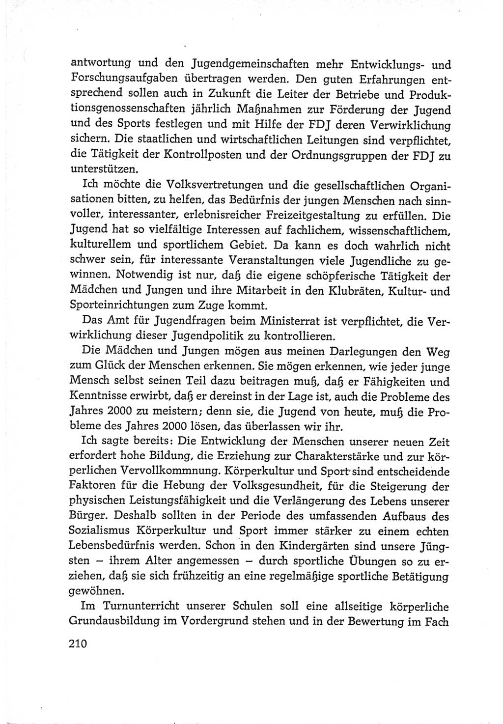 Protokoll der Verhandlungen des Ⅵ. Parteitages der Sozialistischen Einheitspartei Deutschlands (SED) [Deutsche Demokratische Republik (DDR)] 1963, Band Ⅰ, Seite 210 (Prot. Verh. Ⅵ. PT SED DDR 1963, Bd. Ⅰ, S. 210)