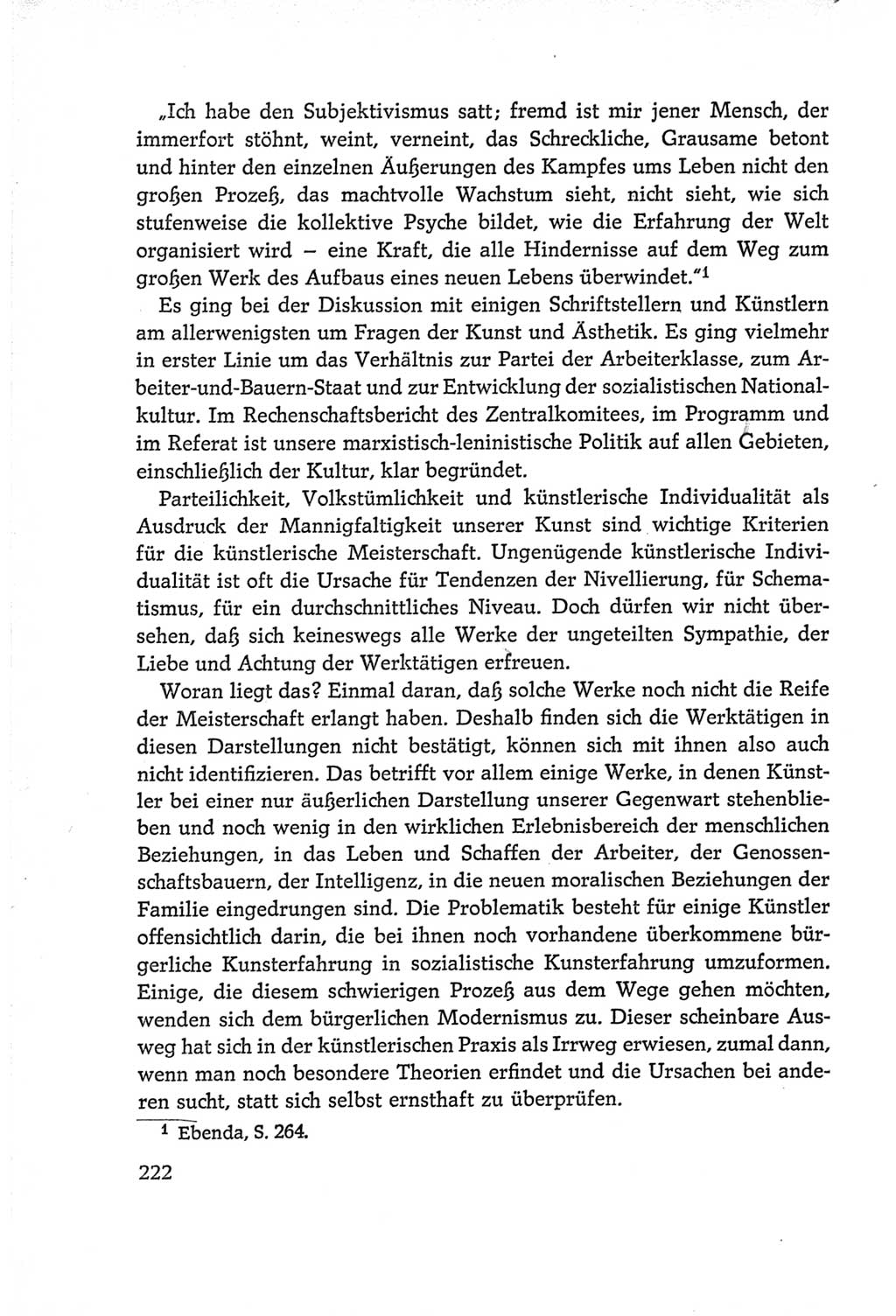 Protokoll der Verhandlungen des Ⅵ. Parteitages der Sozialistischen Einheitspartei Deutschlands (SED) [Deutsche Demokratische Republik (DDR)] 1963, Band Ⅰ, Seite 222 (Prot. Verh. Ⅵ. PT SED DDR 1963, Bd. Ⅰ, S. 222)