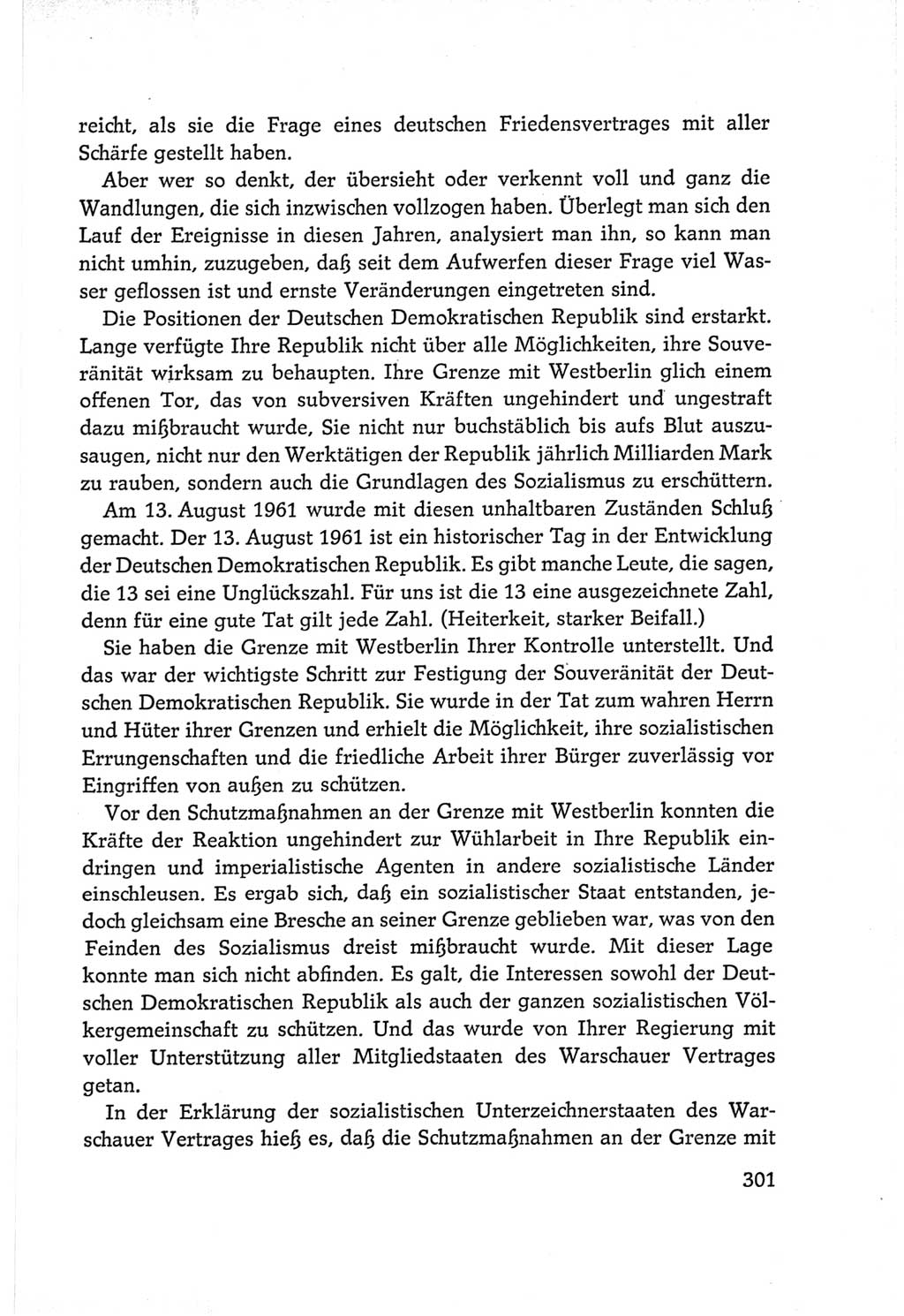 Protokoll der Verhandlungen des Ⅵ. Parteitages der Sozialistischen Einheitspartei Deutschlands (SED) [Deutsche Demokratische Republik (DDR)] 1963, Band Ⅰ, Seite 301 (Prot. Verh. Ⅵ. PT SED DDR 1963, Bd. Ⅰ, S. 301)