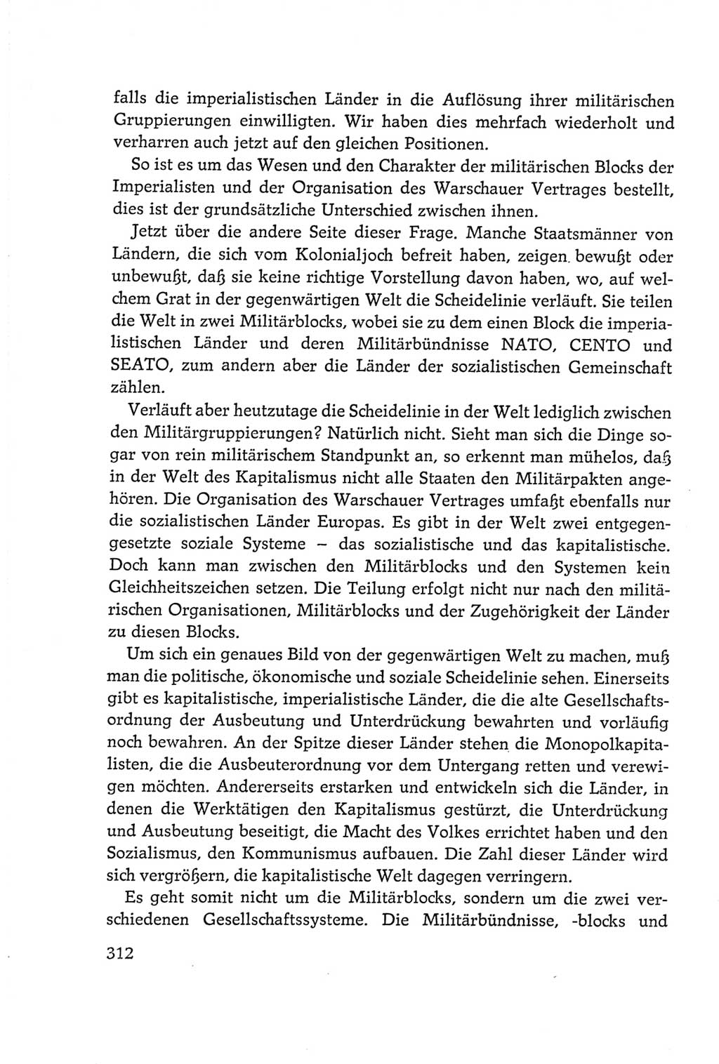 Protokoll der Verhandlungen des Ⅵ. Parteitages der Sozialistischen Einheitspartei Deutschlands (SED) [Deutsche Demokratische Republik (DDR)] 1963, Band Ⅰ, Seite 312 (Prot. Verh. Ⅵ. PT SED DDR 1963, Bd. Ⅰ, S. 312)