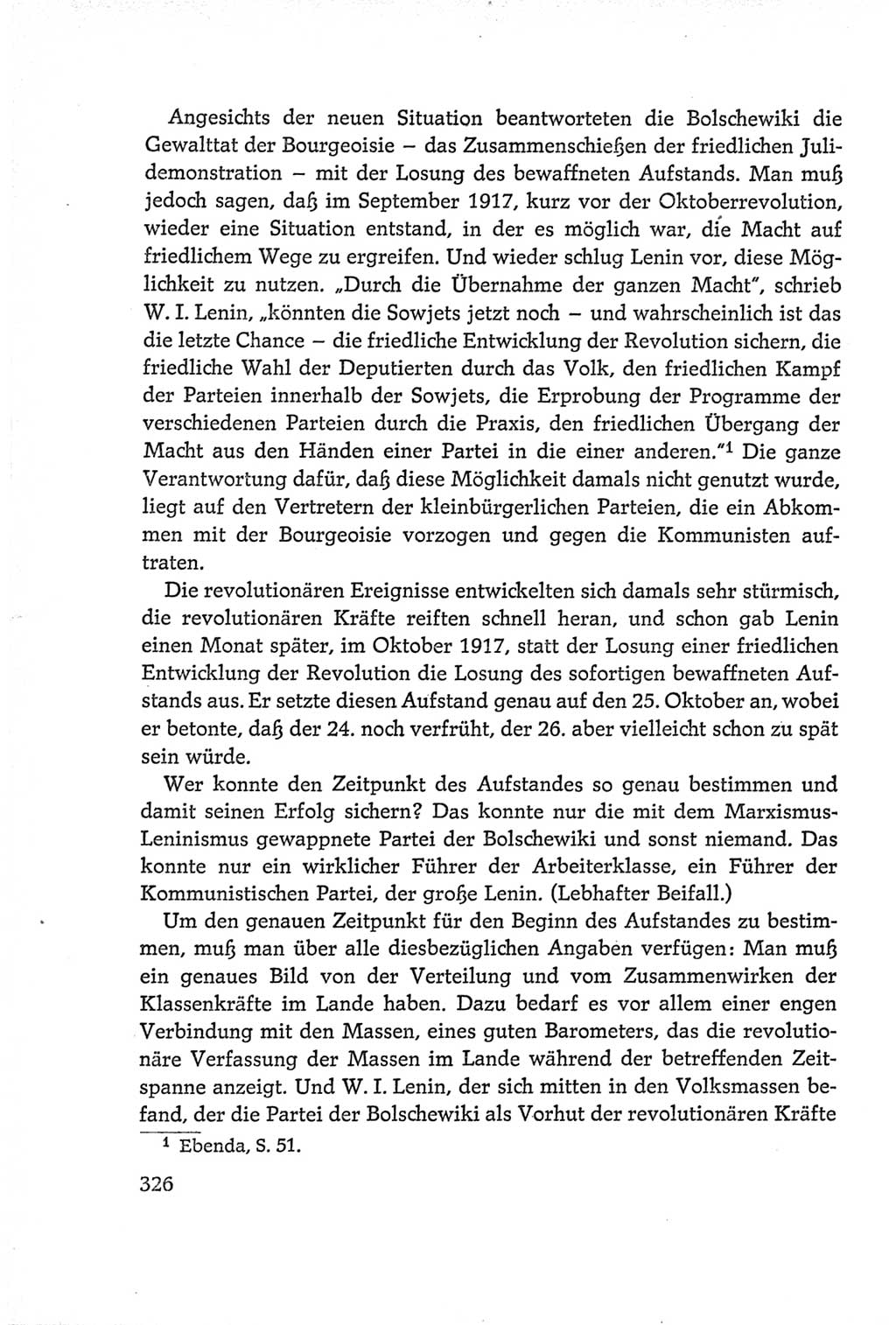 Protokoll der Verhandlungen des Ⅵ. Parteitages der Sozialistischen Einheitspartei Deutschlands (SED) [Deutsche Demokratische Republik (DDR)] 1963, Band Ⅰ, Seite 326 (Prot. Verh. Ⅵ. PT SED DDR 1963, Bd. Ⅰ, S. 326)