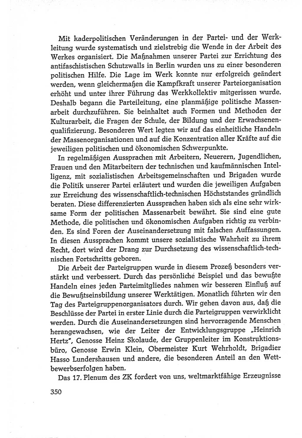 Protokoll der Verhandlungen des Ⅵ. Parteitages der Sozialistischen Einheitspartei Deutschlands (SED) [Deutsche Demokratische Republik (DDR)] 1963, Band Ⅰ, Seite 350 (Prot. Verh. Ⅵ. PT SED DDR 1963, Bd. Ⅰ, S. 350)