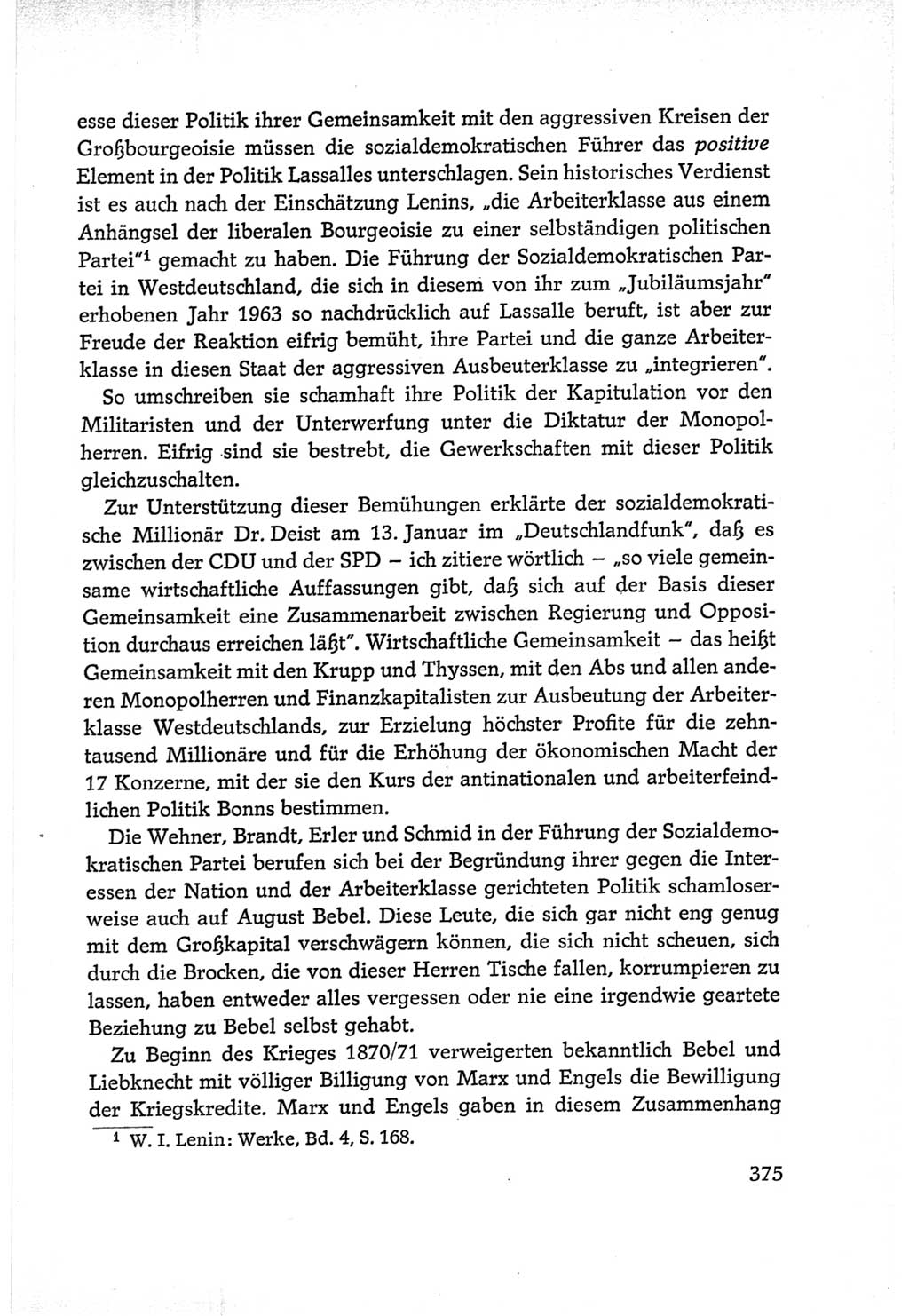 Protokoll der Verhandlungen des Ⅵ. Parteitages der Sozialistischen Einheitspartei Deutschlands (SED) [Deutsche Demokratische Republik (DDR)] 1963, Band Ⅰ, Seite 375 (Prot. Verh. Ⅵ. PT SED DDR 1963, Bd. Ⅰ, S. 375)