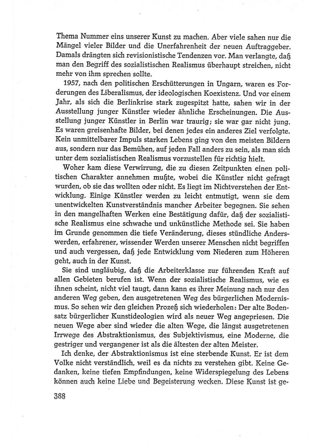 Protokoll der Verhandlungen des Ⅵ. Parteitages der Sozialistischen Einheitspartei Deutschlands (SED) [Deutsche Demokratische Republik (DDR)] 1963, Band Ⅰ, Seite 388 (Prot. Verh. Ⅵ. PT SED DDR 1963, Bd. Ⅰ, S. 388)