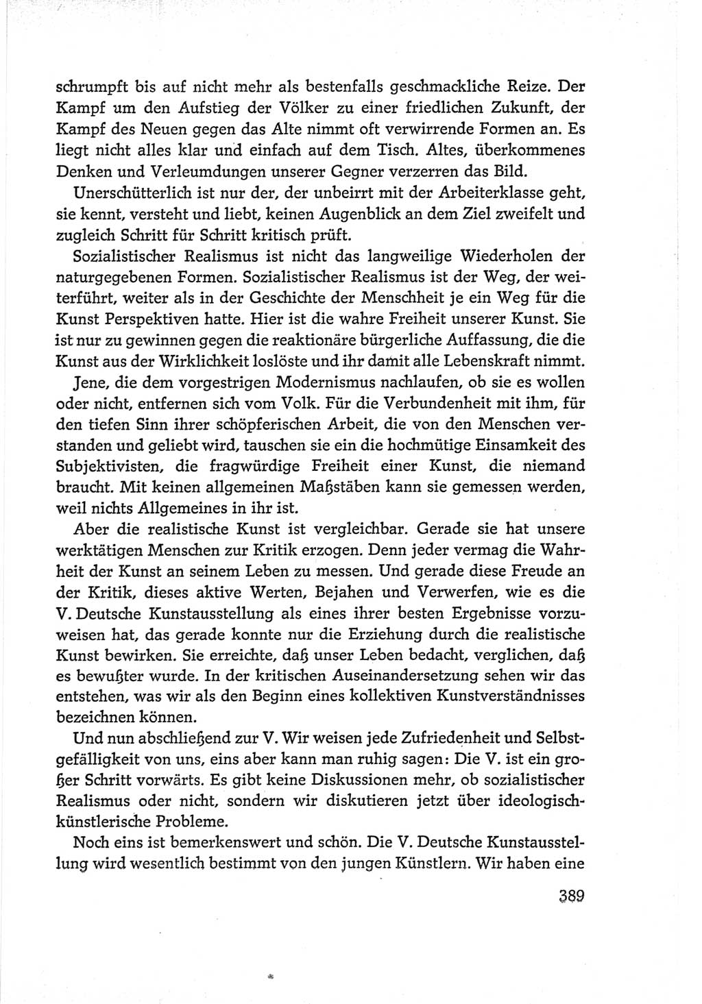 Protokoll der Verhandlungen des Ⅵ. Parteitages der Sozialistischen Einheitspartei Deutschlands (SED) [Deutsche Demokratische Republik (DDR)] 1963, Band Ⅰ, Seite 389 (Prot. Verh. Ⅵ. PT SED DDR 1963, Bd. Ⅰ, S. 389)