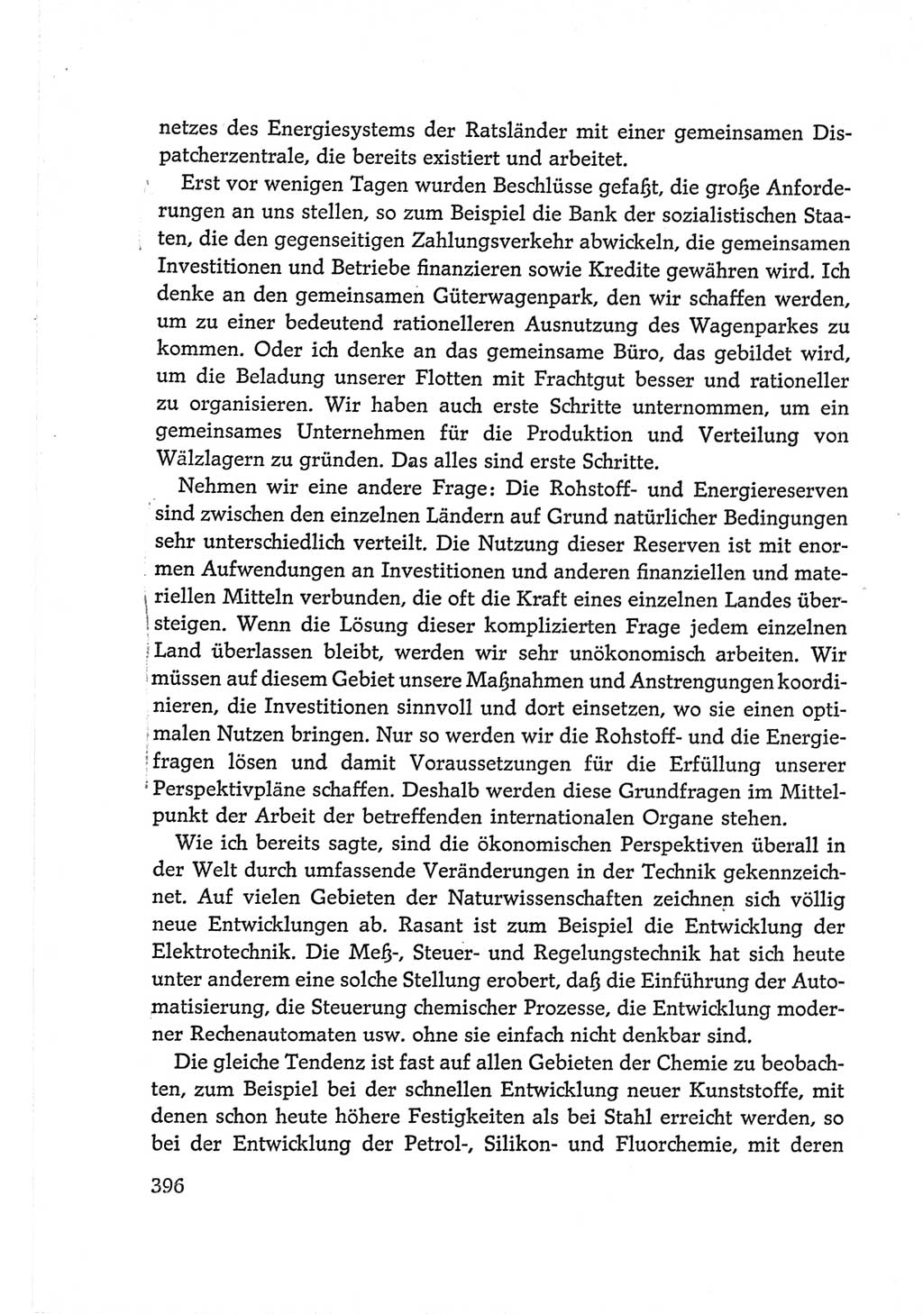 Protokoll der Verhandlungen des Ⅵ. Parteitages der Sozialistischen Einheitspartei Deutschlands (SED) [Deutsche Demokratische Republik (DDR)] 1963, Band Ⅰ, Seite 396 (Prot. Verh. Ⅵ. PT SED DDR 1963, Bd. Ⅰ, S. 396)