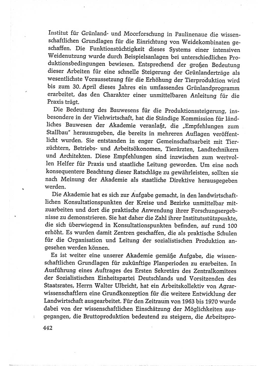 Protokoll der Verhandlungen des Ⅵ. Parteitages der Sozialistischen Einheitspartei Deutschlands (SED) [Deutsche Demokratische Republik (DDR)] 1963, Band Ⅰ, Seite 442 (Prot. Verh. Ⅵ. PT SED DDR 1963, Bd. Ⅰ, S. 442)
