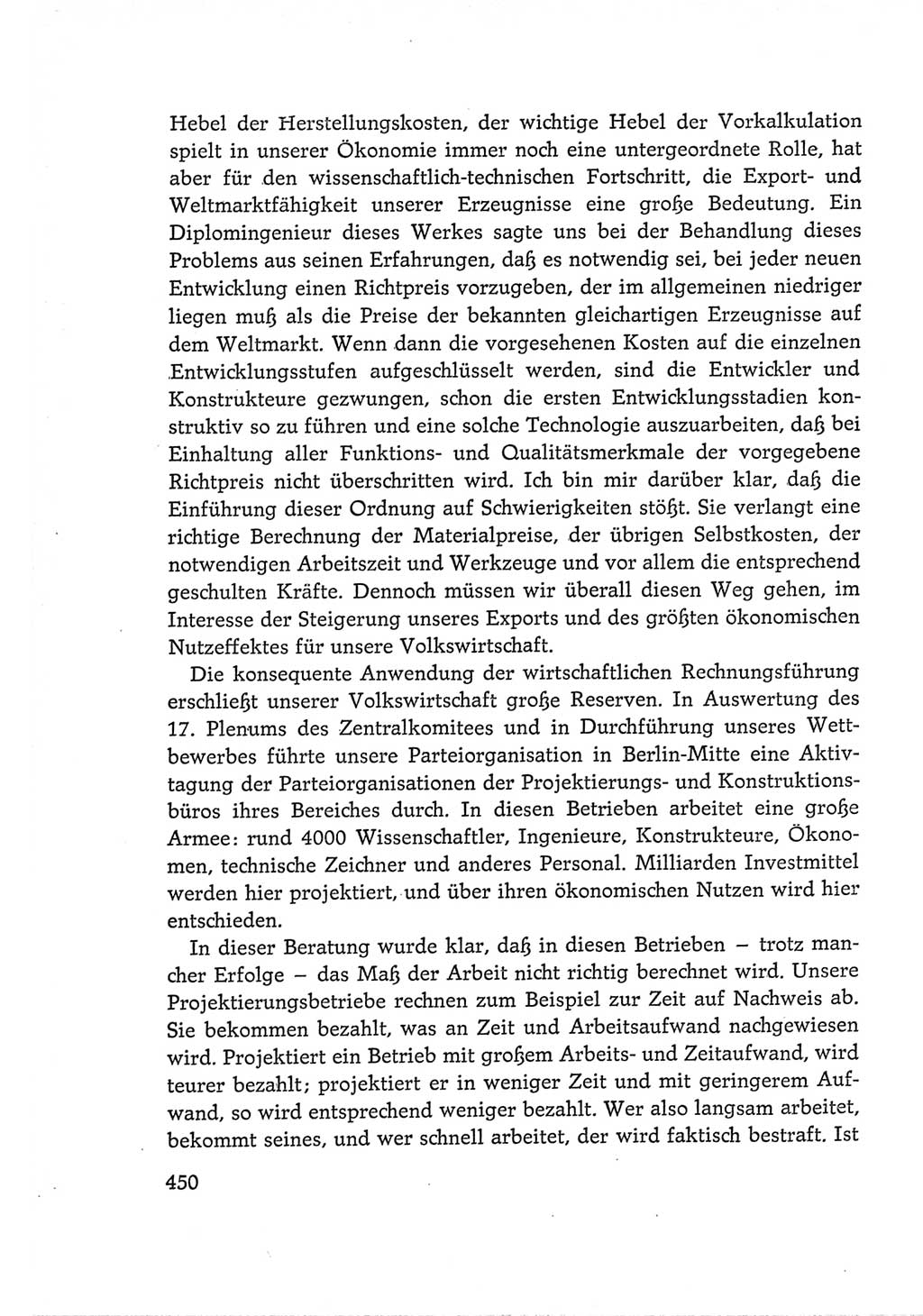 Protokoll der Verhandlungen des Ⅵ. Parteitages der Sozialistischen Einheitspartei Deutschlands (SED) [Deutsche Demokratische Republik (DDR)] 1963, Band Ⅰ, Seite 450 (Prot. Verh. Ⅵ. PT SED DDR 1963, Bd. Ⅰ, S. 450)