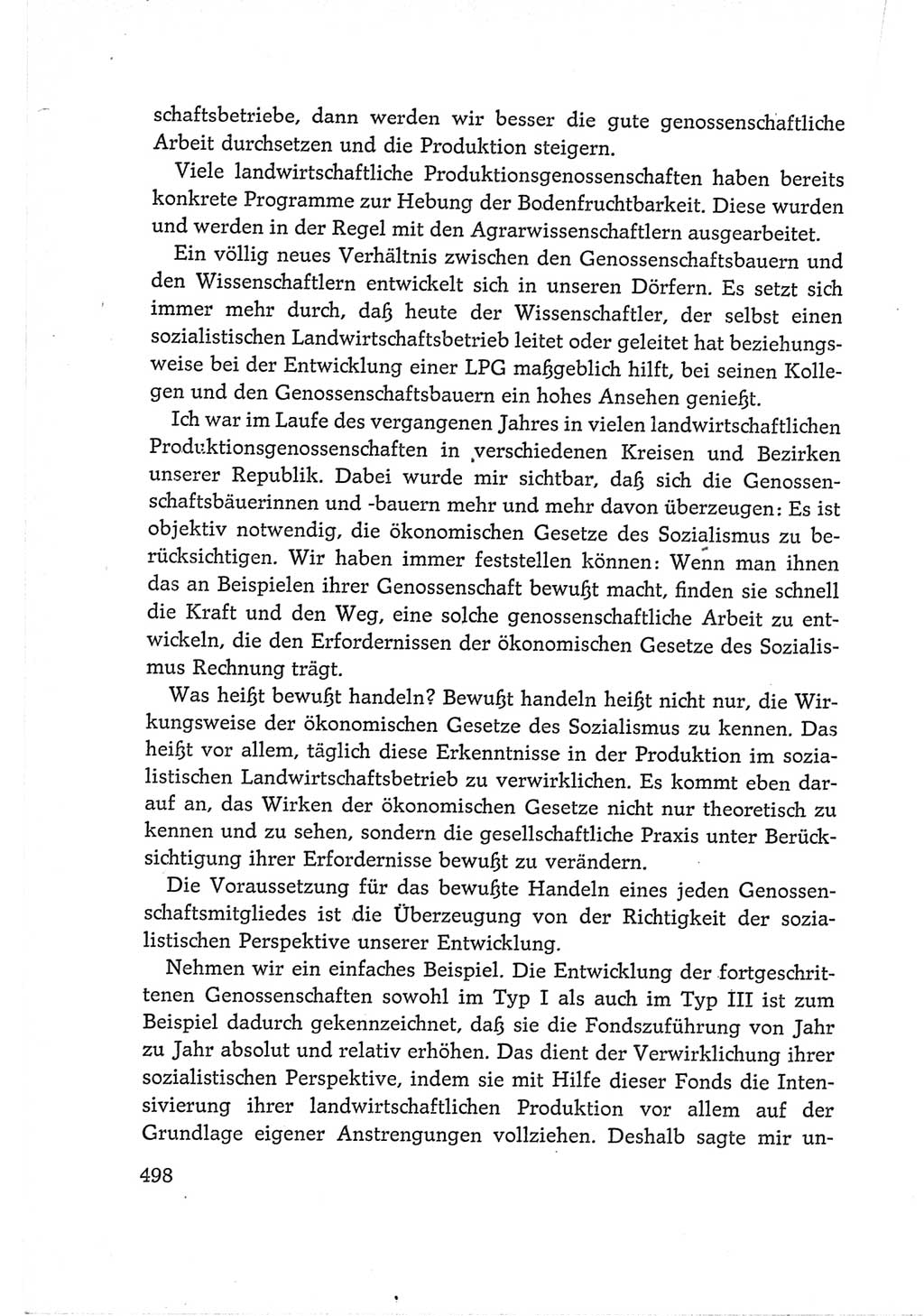 Protokoll der Verhandlungen des Ⅵ. Parteitages der Sozialistischen Einheitspartei Deutschlands (SED) [Deutsche Demokratische Republik (DDR)] 1963, Band Ⅰ, Seite 498 (Prot. Verh. Ⅵ. PT SED DDR 1963, Bd. Ⅰ, S. 498)