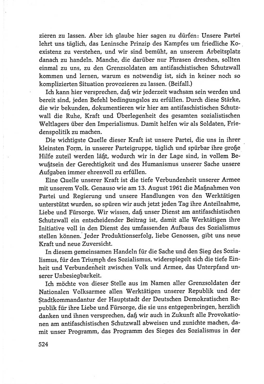 Protokoll der Verhandlungen des Ⅵ. Parteitages der Sozialistischen Einheitspartei Deutschlands (SED) [Deutsche Demokratische Republik (DDR)] 1963, Band Ⅰ, Seite 524 (Prot. Verh. Ⅵ. PT SED DDR 1963, Bd. Ⅰ, S. 524)
