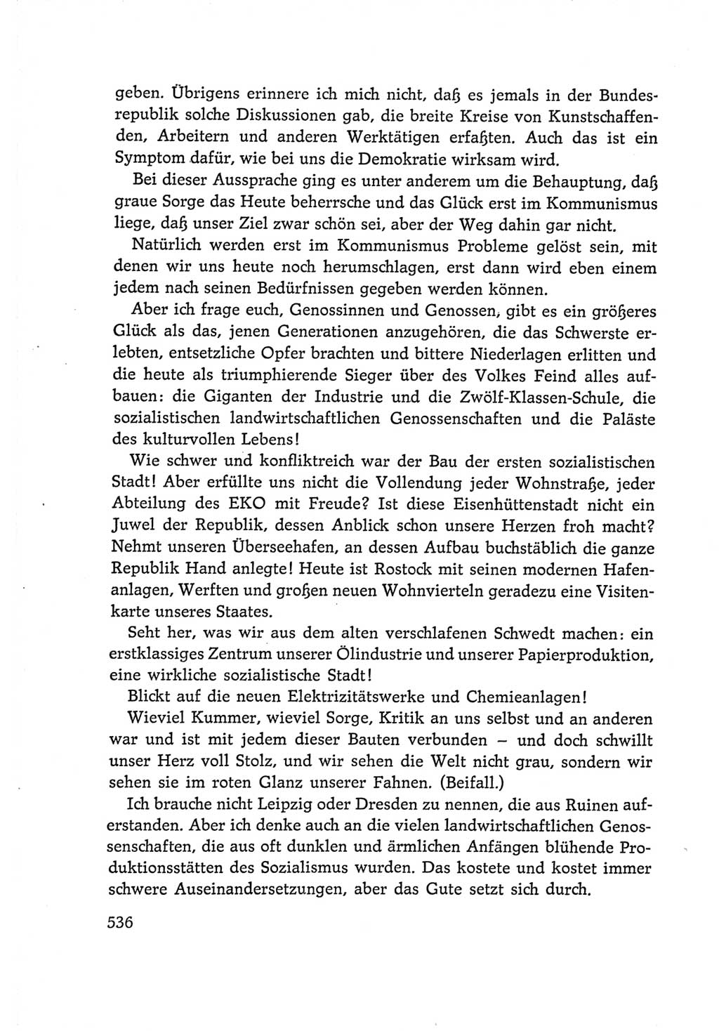 Protokoll der Verhandlungen des Ⅵ. Parteitages der Sozialistischen Einheitspartei Deutschlands (SED) [Deutsche Demokratische Republik (DDR)] 1963, Band Ⅰ, Seite 536 (Prot. Verh. Ⅵ. PT SED DDR 1963, Bd. Ⅰ, S. 536)