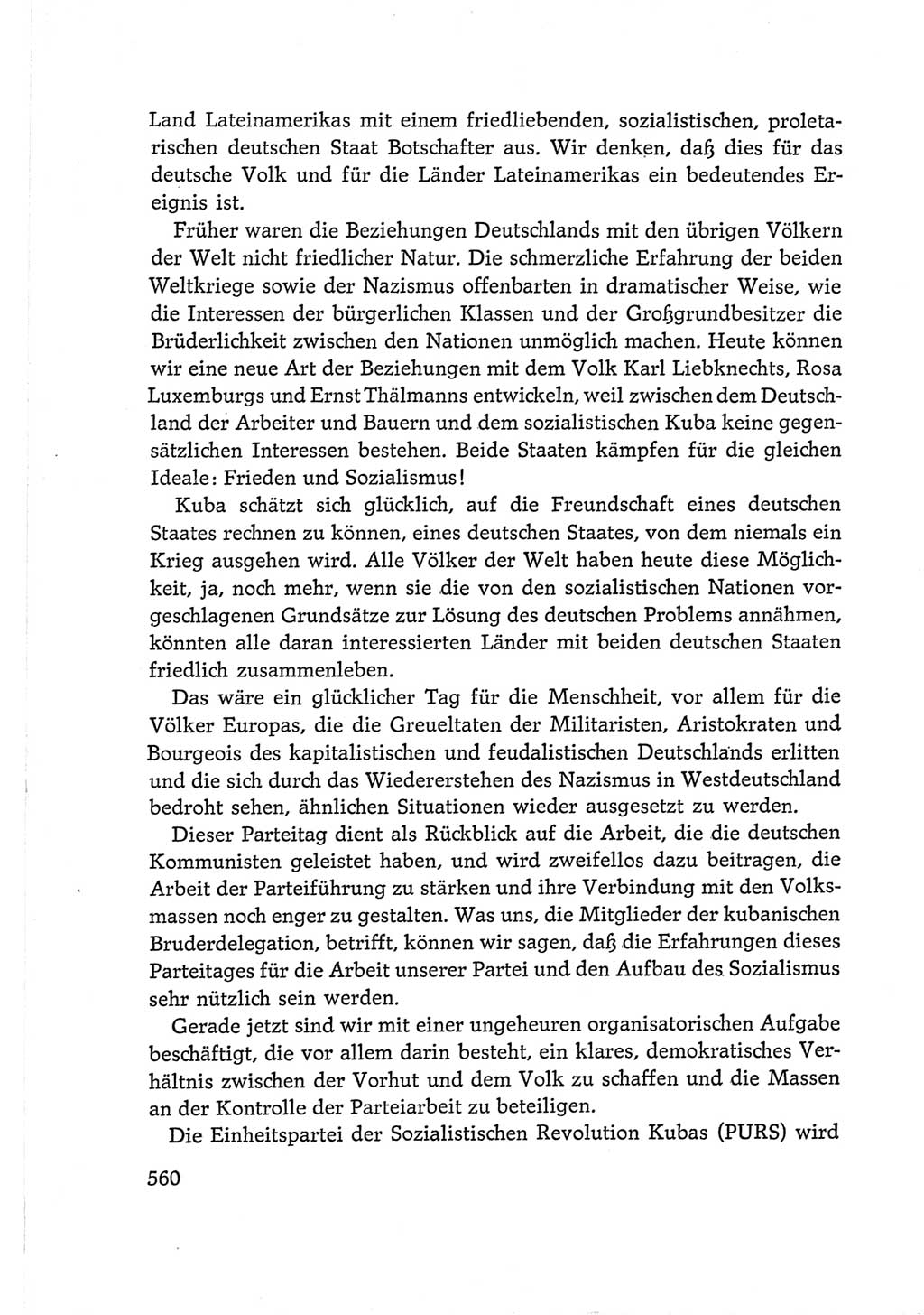 Protokoll der Verhandlungen des Ⅵ. Parteitages der Sozialistischen Einheitspartei Deutschlands (SED) [Deutsche Demokratische Republik (DDR)] 1963, Band Ⅰ, Seite 560 (Prot. Verh. Ⅵ. PT SED DDR 1963, Bd. Ⅰ, S. 560)