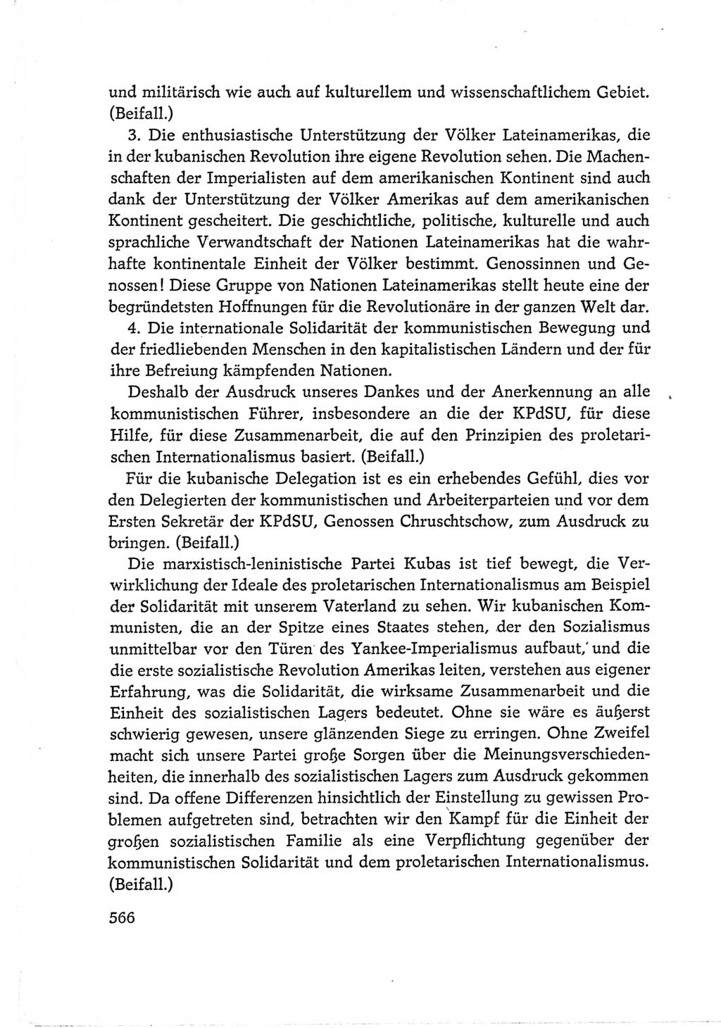 Protokoll der Verhandlungen des Ⅵ. Parteitages der Sozialistischen Einheitspartei Deutschlands (SED) [Deutsche Demokratische Republik (DDR)] 1963, Band Ⅰ, Seite 566 (Prot. Verh. Ⅵ. PT SED DDR 1963, Bd. Ⅰ, S. 566)