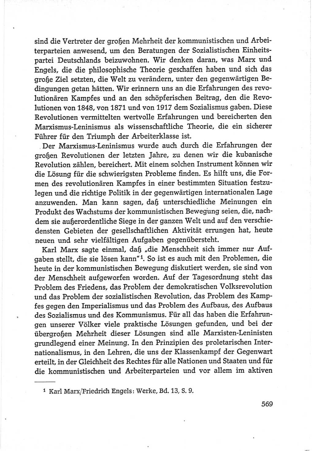 Protokoll der Verhandlungen des Ⅵ. Parteitages der Sozialistischen Einheitspartei Deutschlands (SED) [Deutsche Demokratische Republik (DDR)] 1963, Band Ⅰ, Seite 569 (Prot. Verh. Ⅵ. PT SED DDR 1963, Bd. Ⅰ, S. 569)