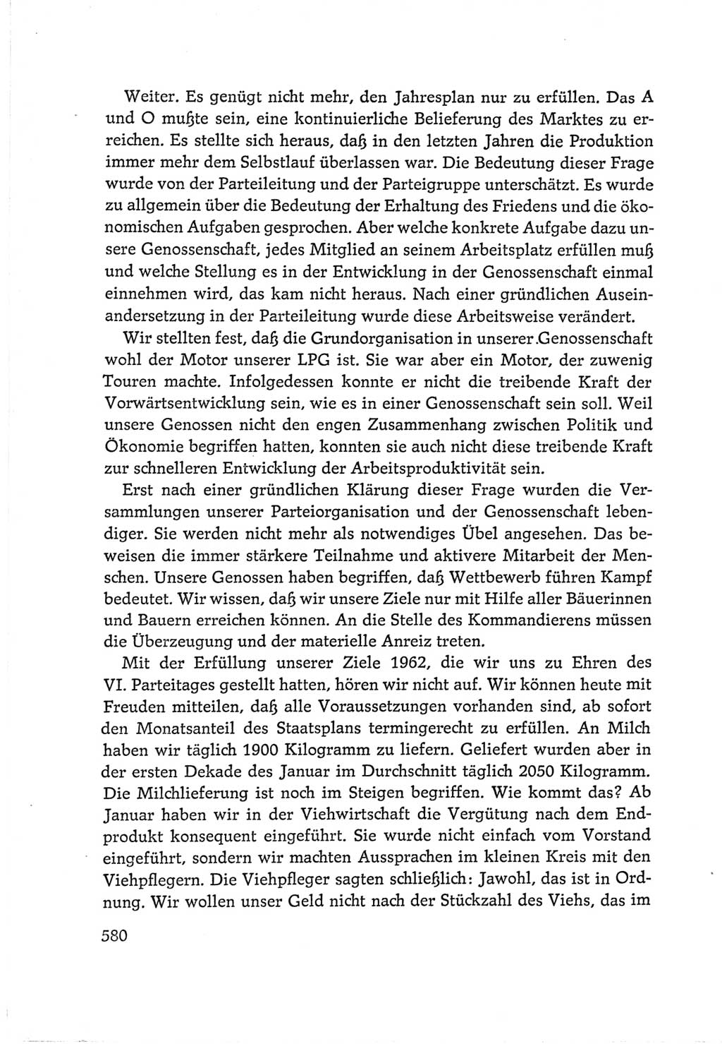 Protokoll der Verhandlungen des Ⅵ. Parteitages der Sozialistischen Einheitspartei Deutschlands (SED) [Deutsche Demokratische Republik (DDR)] 1963, Band Ⅰ, Seite 580 (Prot. Verh. Ⅵ. PT SED DDR 1963, Bd. Ⅰ, S. 580)