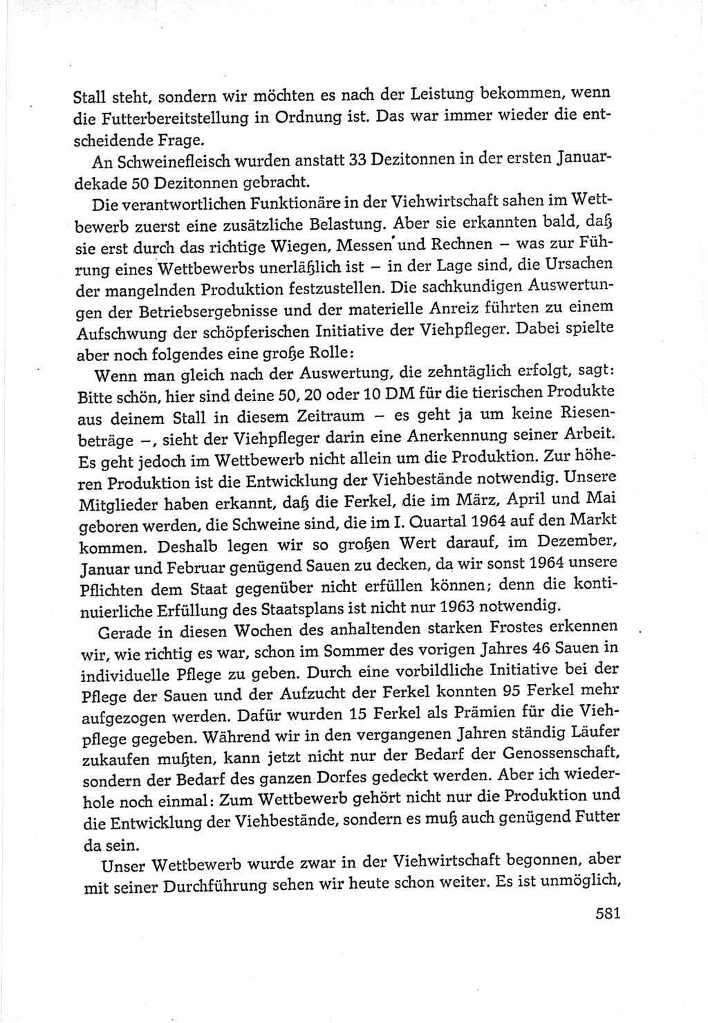 Protokoll der Verhandlungen des Ⅵ. Parteitages der Sozialistischen Einheitspartei Deutschlands (SED) [Deutsche Demokratische Republik (DDR)] 1963, Band Ⅰ, Seite 581 (Prot. Verh. Ⅵ. PT SED DDR 1963, Bd. Ⅰ, S. 581)