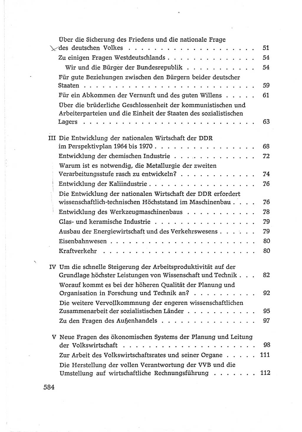 Protokoll der Verhandlungen des Ⅵ. Parteitages der Sozialistischen Einheitspartei Deutschlands (SED) [Deutsche Demokratische Republik (DDR)] 1963, Band Ⅰ, Seite 584 (Prot. Verh. Ⅵ. PT SED DDR 1963, Bd. Ⅰ, S. 584)