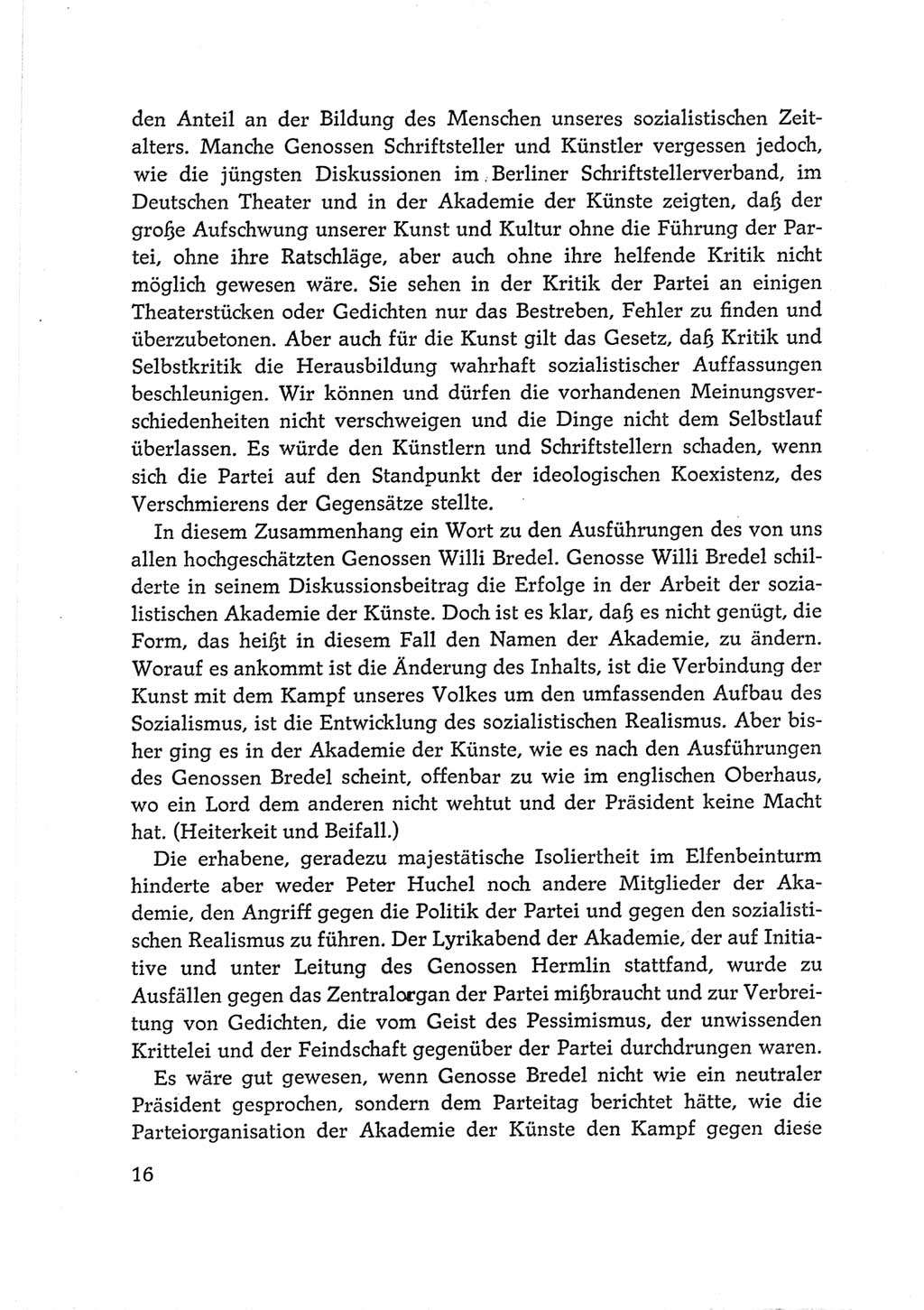Protokoll der Verhandlungen des Ⅵ. Parteitages der Sozialistischen Einheitspartei Deutschlands (SED) [Deutsche Demokratische Republik (DDR)] 1963, Band Ⅱ, Seite 16 (Prot. Verh. Ⅵ. PT SED DDR 1963, Bd. Ⅱ, S. 16)