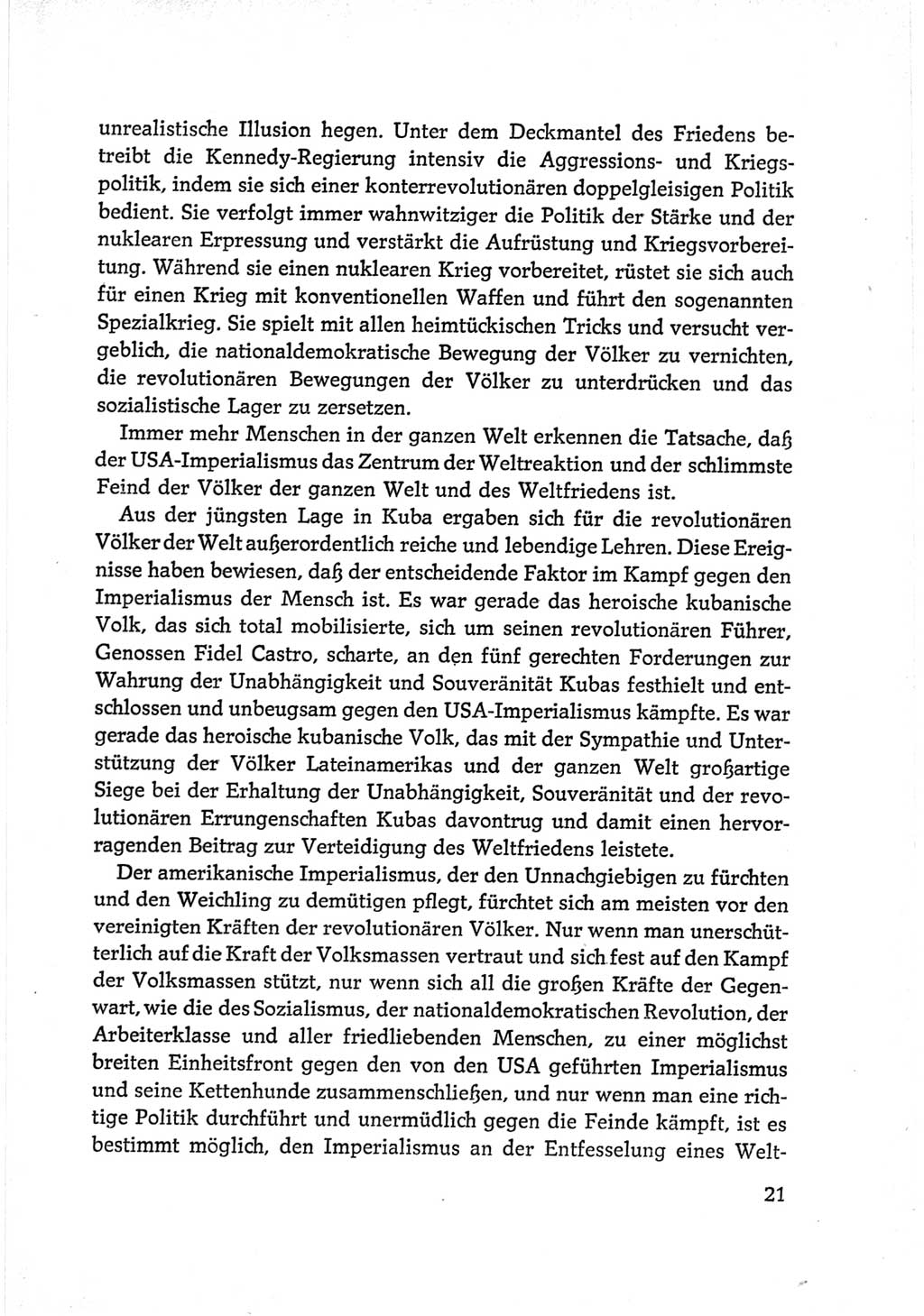 Protokoll der Verhandlungen des Ⅵ. Parteitages der Sozialistischen Einheitspartei Deutschlands (SED) [Deutsche Demokratische Republik (DDR)] 1963, Band Ⅱ, Seite 21 (Prot. Verh. Ⅵ. PT SED DDR 1963, Bd. Ⅱ, S. 21)