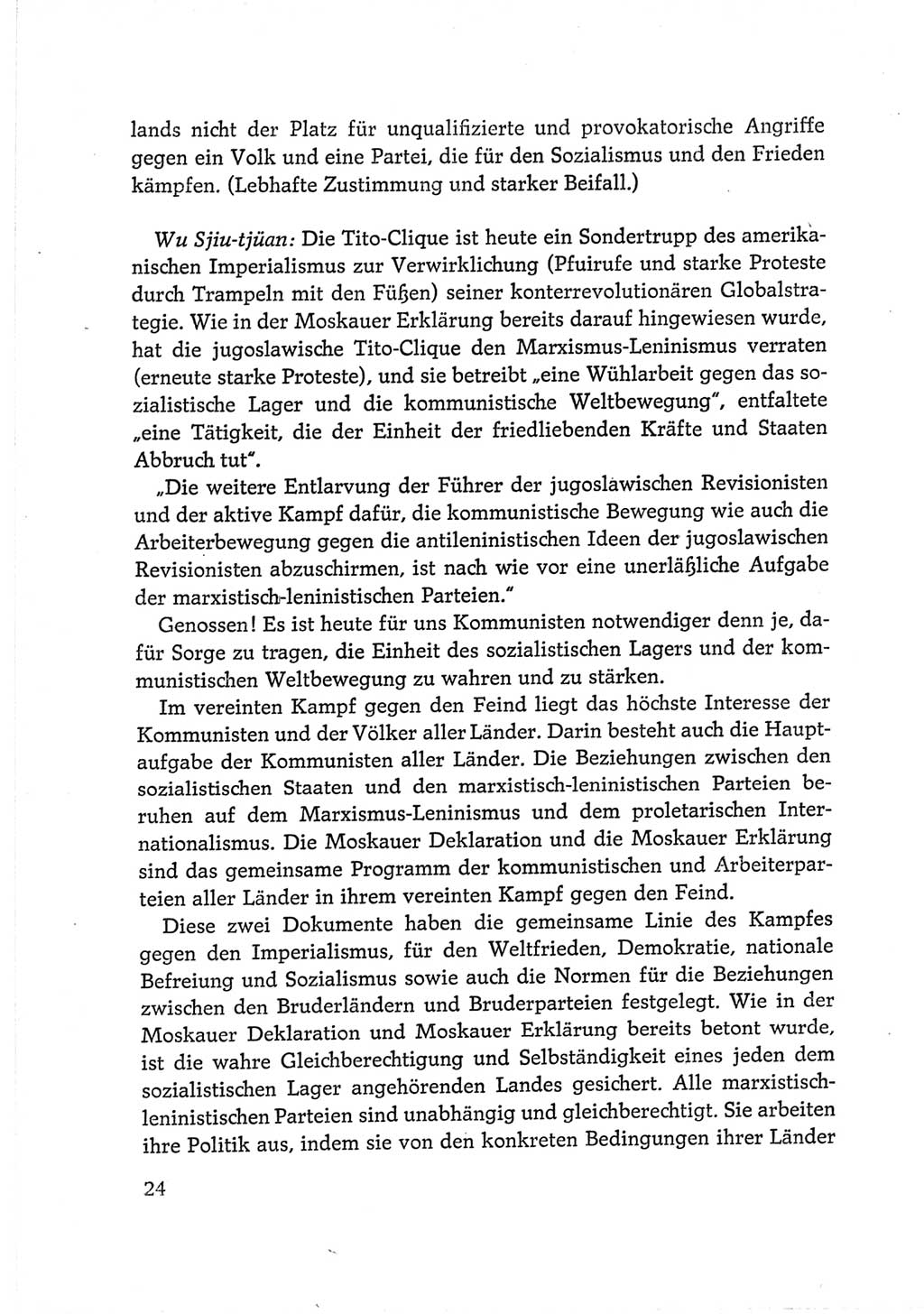 Protokoll der Verhandlungen des Ⅵ. Parteitages der Sozialistischen Einheitspartei Deutschlands (SED) [Deutsche Demokratische Republik (DDR)] 1963, Band Ⅱ, Seite 24 (Prot. Verh. Ⅵ. PT SED DDR 1963, Bd. Ⅱ, S. 24)