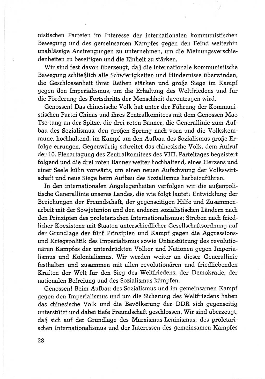 Protokoll der Verhandlungen des Ⅵ. Parteitages der Sozialistischen Einheitspartei Deutschlands (SED) [Deutsche Demokratische Republik (DDR)] 1963, Band Ⅱ, Seite 28 (Prot. Verh. Ⅵ. PT SED DDR 1963, Bd. Ⅱ, S. 28)