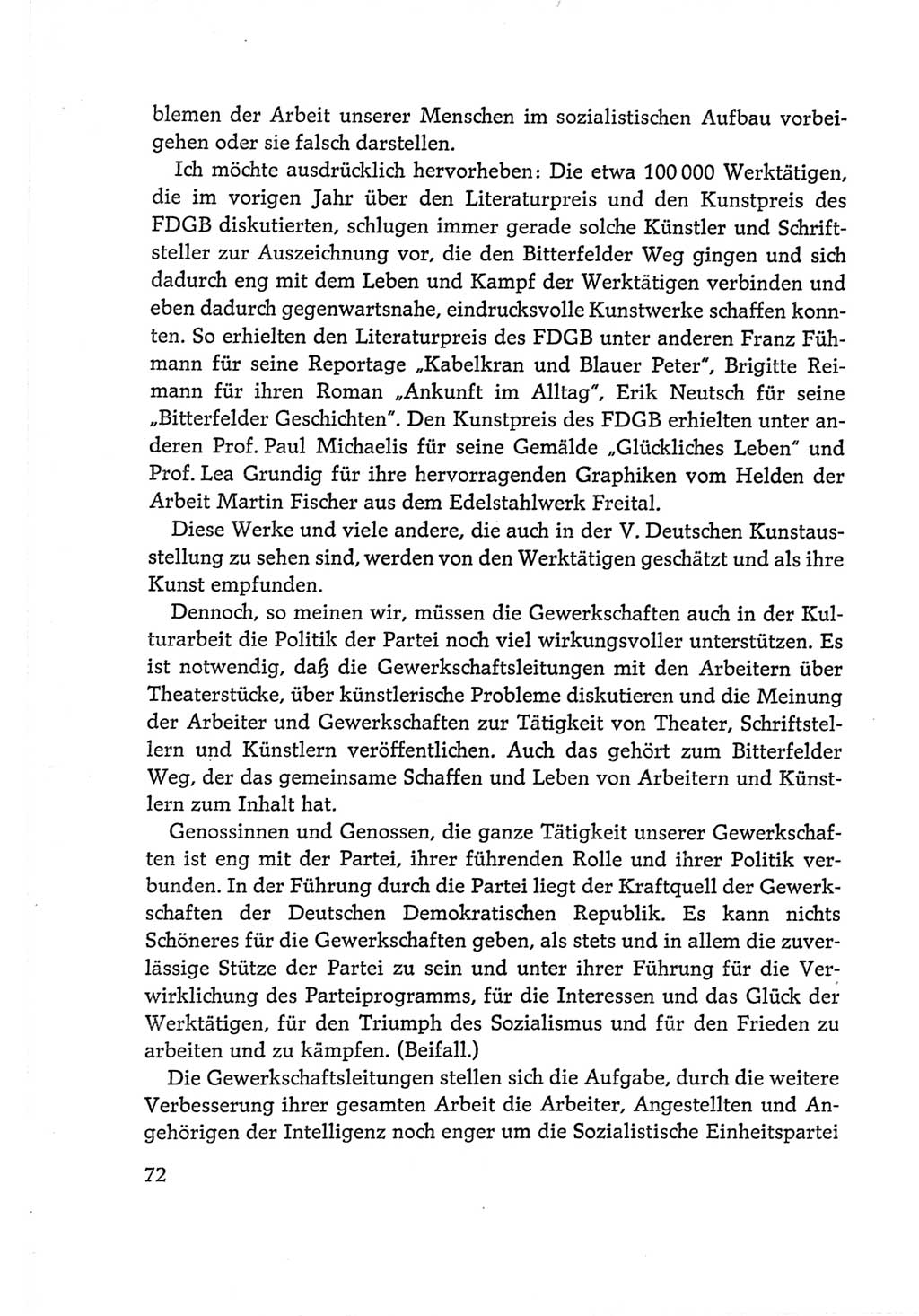 Protokoll der Verhandlungen des Ⅵ. Parteitages der Sozialistischen Einheitspartei Deutschlands (SED) [Deutsche Demokratische Republik (DDR)] 1963, Band Ⅱ, Seite 72 (Prot. Verh. Ⅵ. PT SED DDR 1963, Bd. Ⅱ, S. 72)
