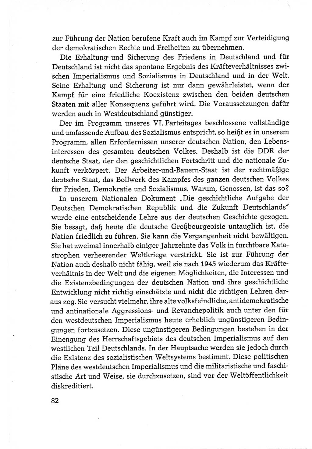 Protokoll der Verhandlungen des Ⅵ. Parteitages der Sozialistischen Einheitspartei Deutschlands (SED) [Deutsche Demokratische Republik (DDR)] 1963, Band Ⅱ, Seite 82 (Prot. Verh. Ⅵ. PT SED DDR 1963, Bd. Ⅱ, S. 82)