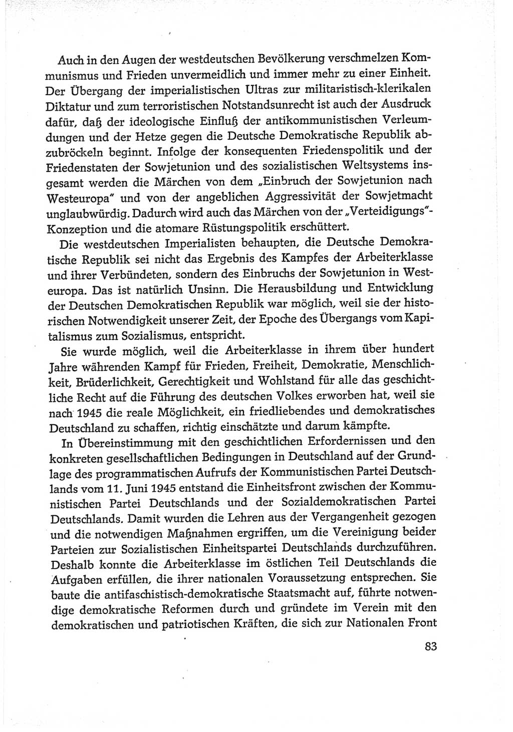 Protokoll der Verhandlungen des Ⅵ. Parteitages der Sozialistischen Einheitspartei Deutschlands (SED) [Deutsche Demokratische Republik (DDR)] 1963, Band Ⅱ, Seite 83 (Prot. Verh. Ⅵ. PT SED DDR 1963, Bd. Ⅱ, S. 83)