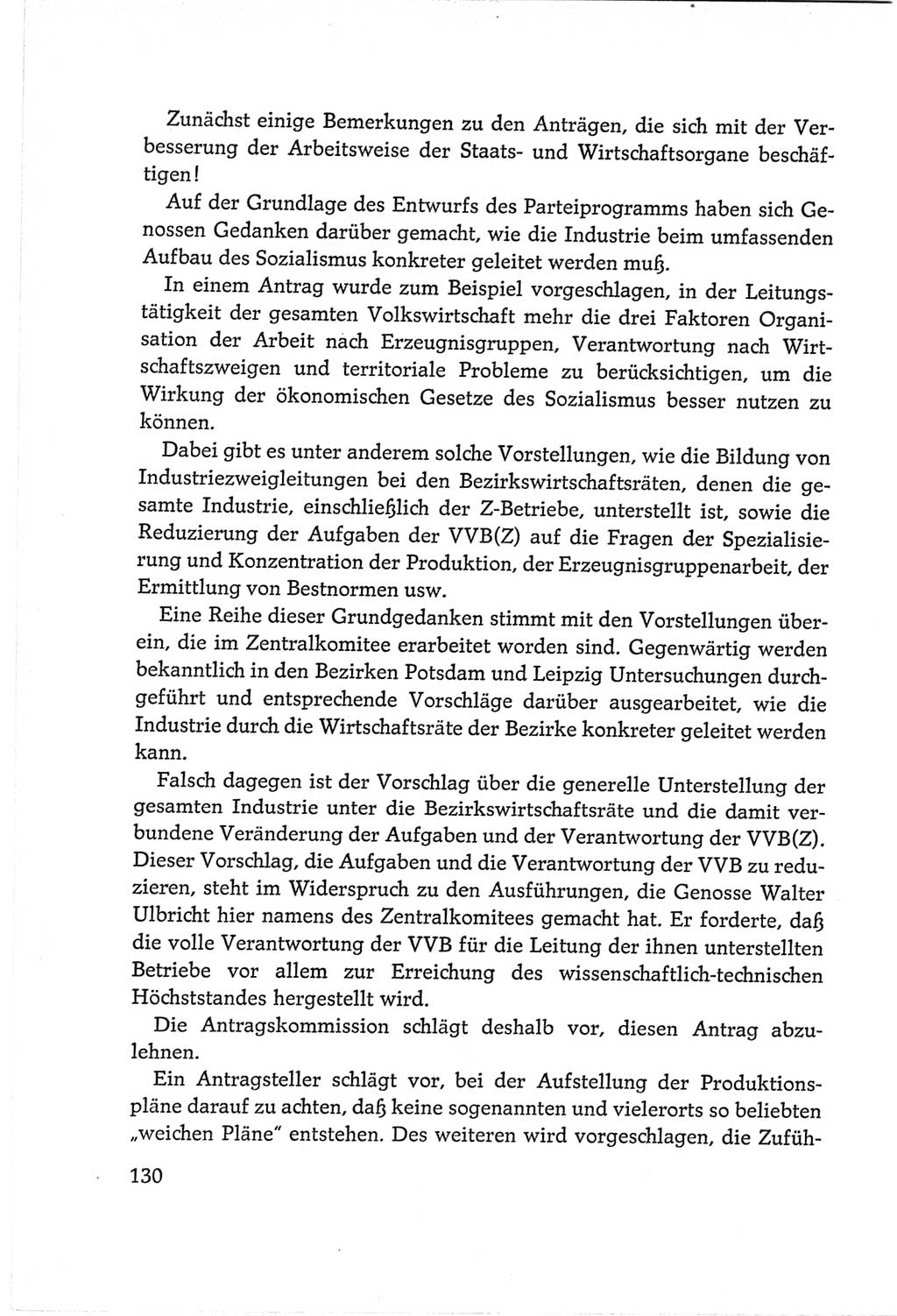 Protokoll der Verhandlungen des Ⅵ. Parteitages der Sozialistischen Einheitspartei Deutschlands (SED) [Deutsche Demokratische Republik (DDR)] 1963, Band Ⅱ, Seite 130 (Prot. Verh. Ⅵ. PT SED DDR 1963, Bd. Ⅱ, S. 130)