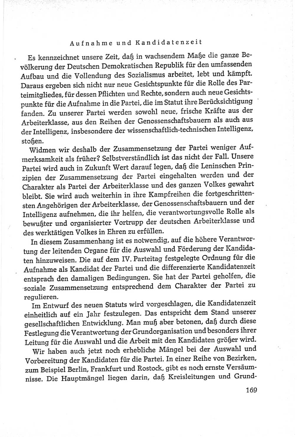 Protokoll der Verhandlungen des Ⅵ. Parteitages der Sozialistischen Einheitspartei Deutschlands (SED) [Deutsche Demokratische Republik (DDR)] 1963, Band Ⅱ, Seite 169 (Prot. Verh. Ⅵ. PT SED DDR 1963, Bd. Ⅱ, S. 169)