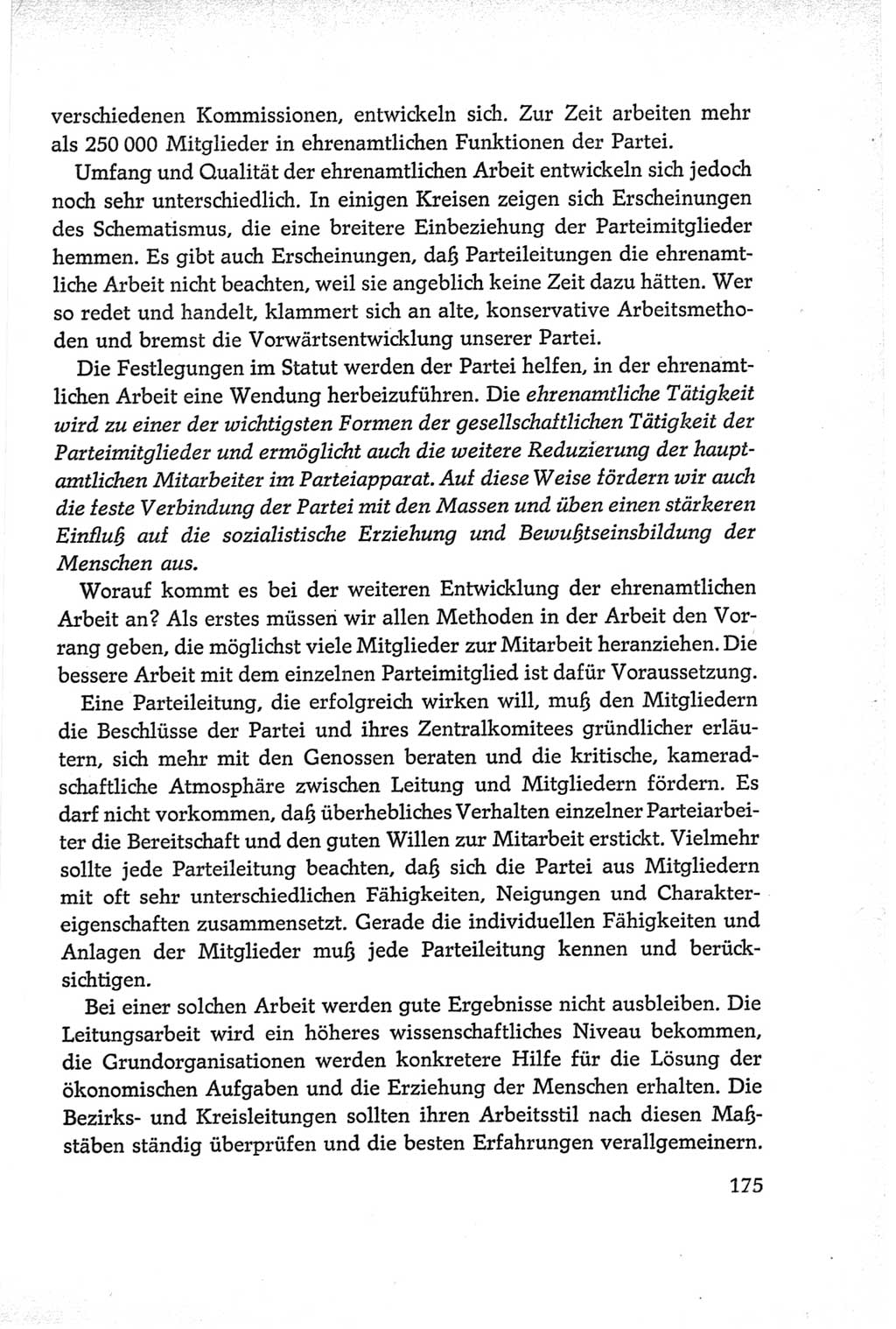 Protokoll der Verhandlungen des Ⅵ. Parteitages der Sozialistischen Einheitspartei Deutschlands (SED) [Deutsche Demokratische Republik (DDR)] 1963, Band Ⅱ, Seite 175 (Prot. Verh. Ⅵ. PT SED DDR 1963, Bd. Ⅱ, S. 175)