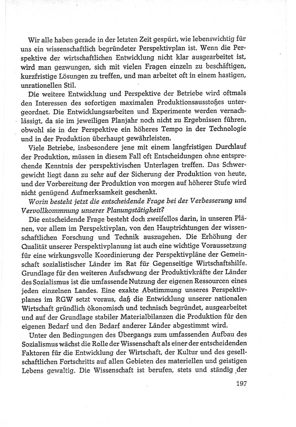 Protokoll der Verhandlungen des Ⅵ. Parteitages der Sozialistischen Einheitspartei Deutschlands (SED) [Deutsche Demokratische Republik (DDR)] 1963, Band Ⅱ, Seite 197 (Prot. Verh. Ⅵ. PT SED DDR 1963, Bd. Ⅱ, S. 197)
