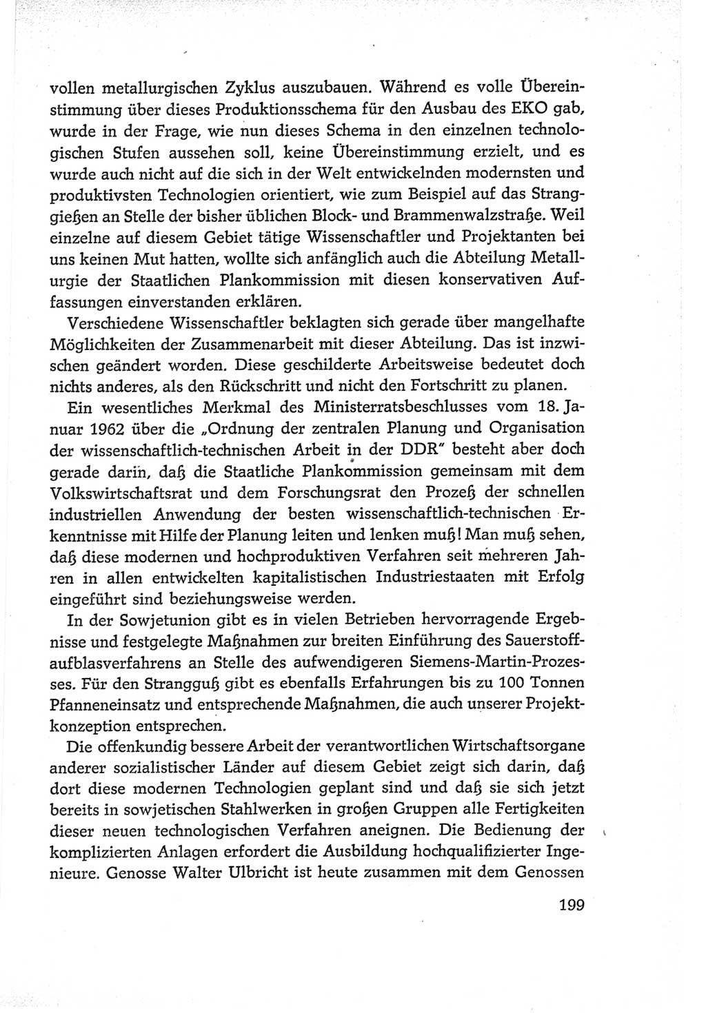 Protokoll der Verhandlungen des Ⅵ. Parteitages der Sozialistischen Einheitspartei Deutschlands (SED) [Deutsche Demokratische Republik (DDR)] 1963, Band Ⅱ, Seite 199 (Prot. Verh. Ⅵ. PT SED DDR 1963, Bd. Ⅱ, S. 199)