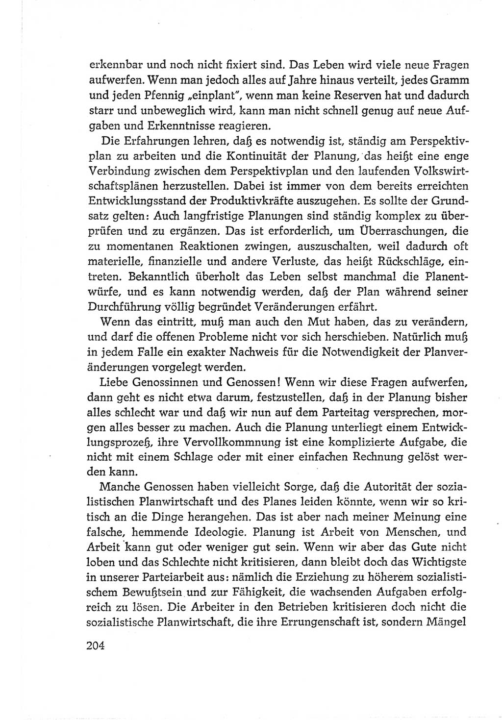 Protokoll der Verhandlungen des Ⅵ. Parteitages der Sozialistischen Einheitspartei Deutschlands (SED) [Deutsche Demokratische Republik (DDR)] 1963, Band Ⅱ, Seite 204 (Prot. Verh. Ⅵ. PT SED DDR 1963, Bd. Ⅱ, S. 204)