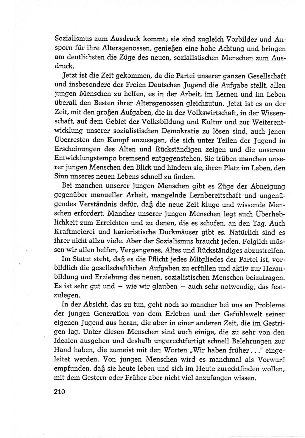 Protokoll der Verhandlungen des Ⅵ. Parteitages der Sozialistischen Einheitspartei Deutschlands (SED) [Deutsche Demokratische Republik (DDR)] 1963, Band Ⅱ, Seite 210 (Prot. Verh. Ⅵ. PT SED DDR 1963, Bd. Ⅱ, S. 210)