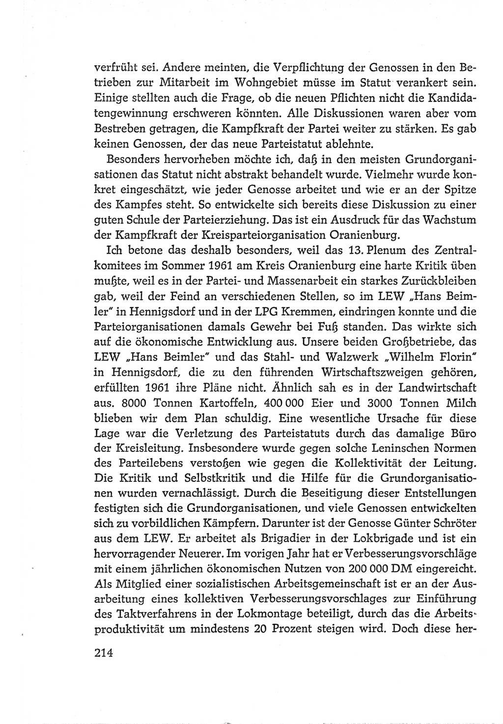 Protokoll der Verhandlungen des Ⅵ. Parteitages der Sozialistischen Einheitspartei Deutschlands (SED) [Deutsche Demokratische Republik (DDR)] 1963, Band Ⅱ, Seite 214 (Prot. Verh. Ⅵ. PT SED DDR 1963, Bd. Ⅱ, S. 214)