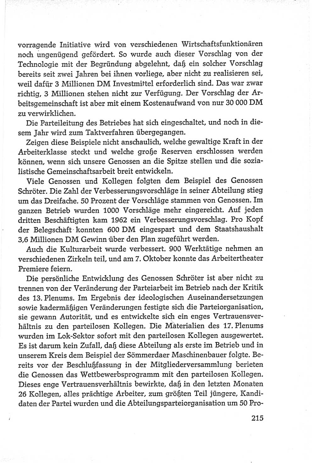 Protokoll der Verhandlungen des Ⅵ. Parteitages der Sozialistischen Einheitspartei Deutschlands (SED) [Deutsche Demokratische Republik (DDR)] 1963, Band Ⅱ, Seite 215 (Prot. Verh. Ⅵ. PT SED DDR 1963, Bd. Ⅱ, S. 215)