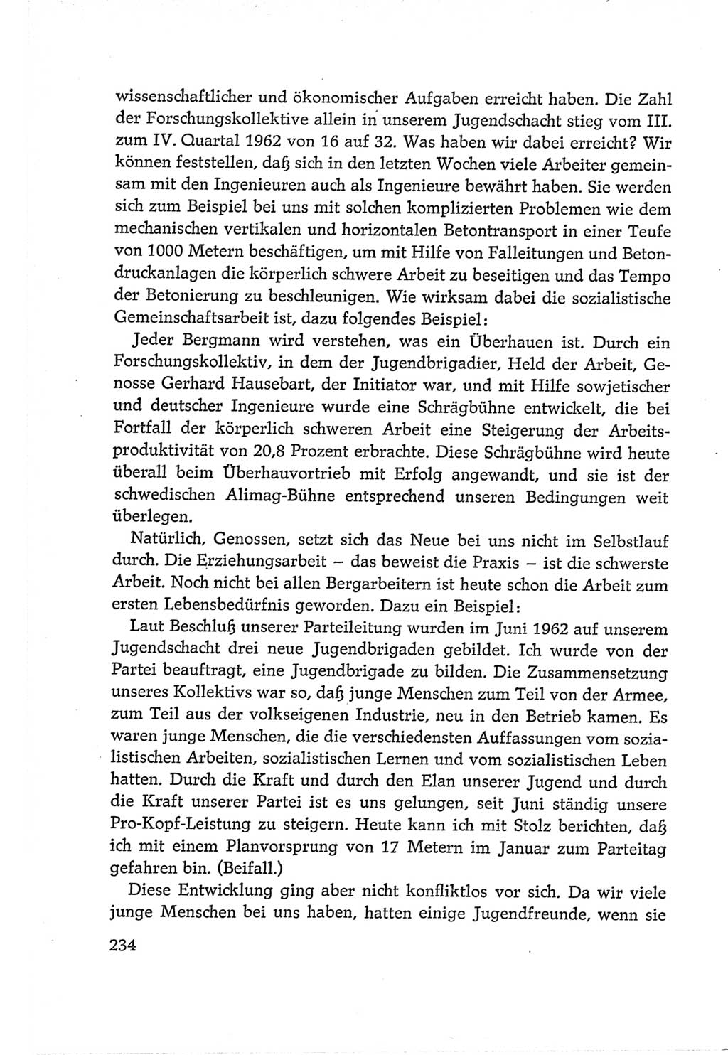 Protokoll der Verhandlungen des Ⅵ. Parteitages der Sozialistischen Einheitspartei Deutschlands (SED) [Deutsche Demokratische Republik (DDR)] 1963, Band Ⅱ, Seite 234 (Prot. Verh. Ⅵ. PT SED DDR 1963, Bd. Ⅱ, S. 234)