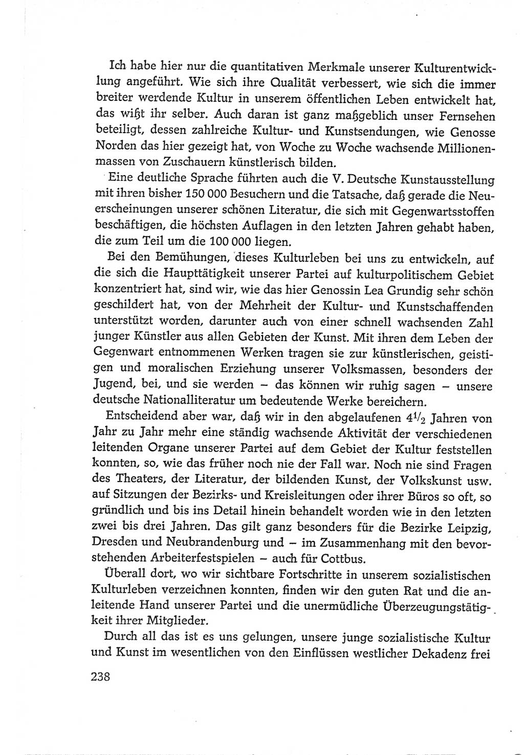 Protokoll der Verhandlungen des Ⅵ. Parteitages der Sozialistischen Einheitspartei Deutschlands (SED) [Deutsche Demokratische Republik (DDR)] 1963, Band Ⅱ, Seite 238 (Prot. Verh. Ⅵ. PT SED DDR 1963, Bd. Ⅱ, S. 238)