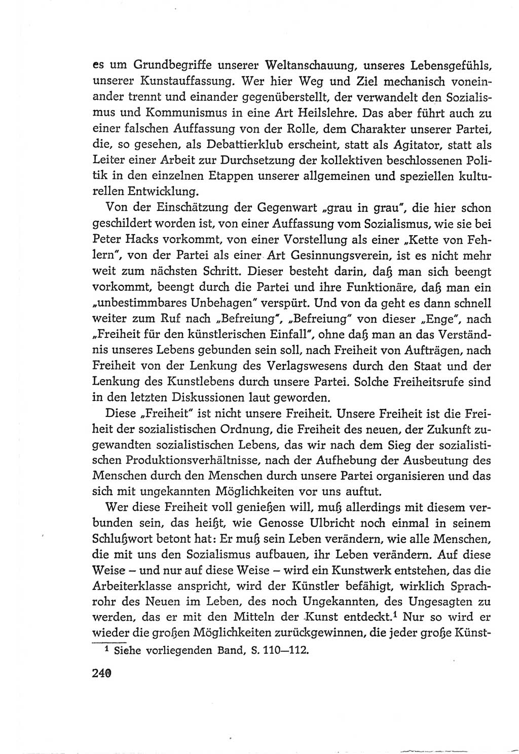 Protokoll der Verhandlungen des Ⅵ. Parteitages der Sozialistischen Einheitspartei Deutschlands (SED) [Deutsche Demokratische Republik (DDR)] 1963, Band Ⅱ, Seite 240 (Prot. Verh. Ⅵ. PT SED DDR 1963, Bd. Ⅱ, S. 240)