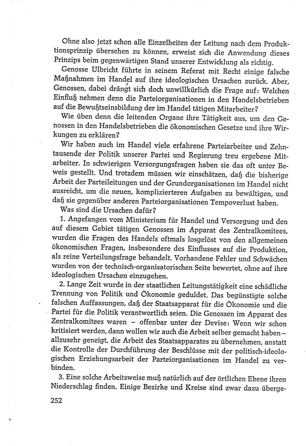 Protokoll der Verhandlungen des Ⅵ. Parteitages der Sozialistischen Einheitspartei Deutschlands (SED) [Deutsche Demokratische Republik (DDR)] 1963, Band Ⅱ, Seite 252 (Prot. Verh. Ⅵ. PT SED DDR 1963, Bd. Ⅱ, S. 252)