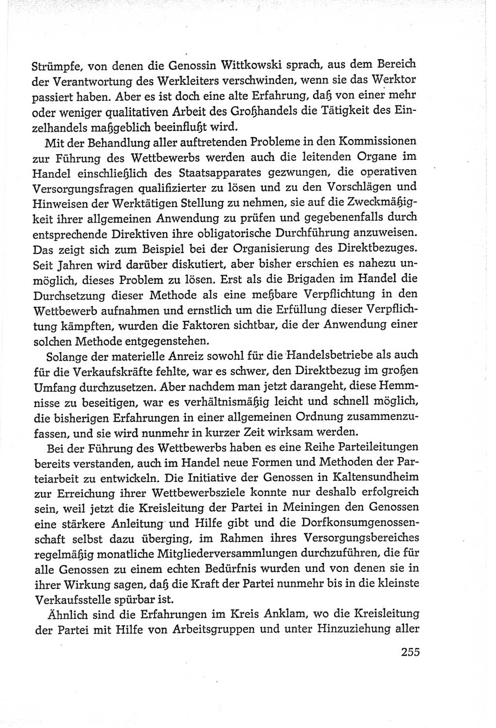 Protokoll der Verhandlungen des Ⅵ. Parteitages der Sozialistischen Einheitspartei Deutschlands (SED) [Deutsche Demokratische Republik (DDR)] 1963, Band Ⅱ, Seite 255 (Prot. Verh. Ⅵ. PT SED DDR 1963, Bd. Ⅱ, S. 255)