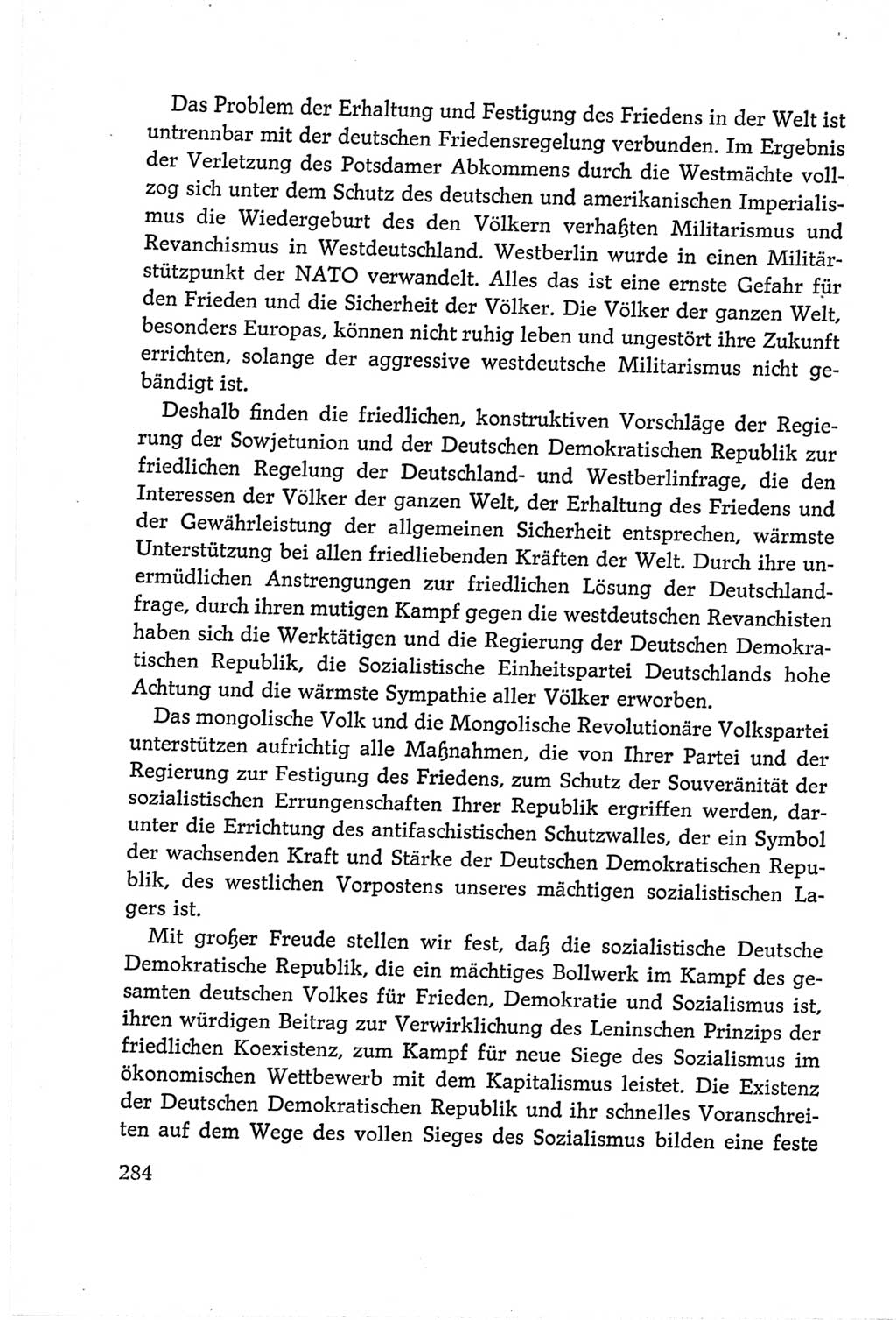 Protokoll der Verhandlungen des Ⅵ. Parteitages der Sozialistischen Einheitspartei Deutschlands (SED) [Deutsche Demokratische Republik (DDR)] 1963, Band Ⅱ, Seite 284 (Prot. Verh. Ⅵ. PT SED DDR 1963, Bd. Ⅱ, S. 284)