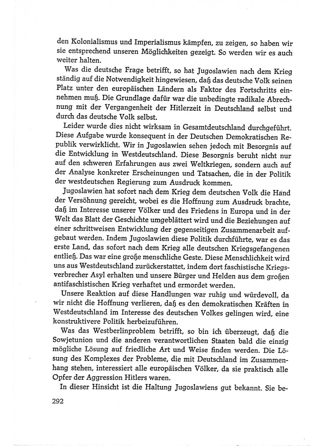 Protokoll der Verhandlungen des Ⅵ. Parteitages der Sozialistischen Einheitspartei Deutschlands (SED) [Deutsche Demokratische Republik (DDR)] 1963, Band Ⅱ, Seite 292 (Prot. Verh. Ⅵ. PT SED DDR 1963, Bd. Ⅱ, S. 292)