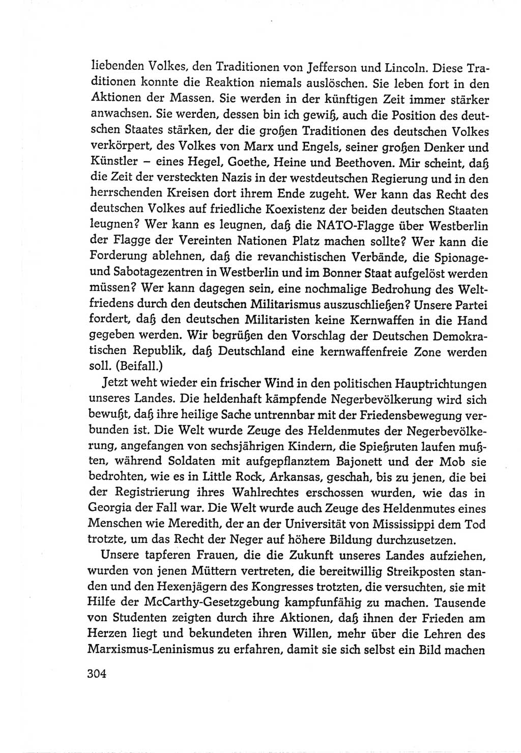 Protokoll der Verhandlungen des Ⅵ. Parteitages der Sozialistischen Einheitspartei Deutschlands (SED) [Deutsche Demokratische Republik (DDR)] 1963, Band Ⅱ, Seite 304 (Prot. Verh. Ⅵ. PT SED DDR 1963, Bd. Ⅱ, S. 304)