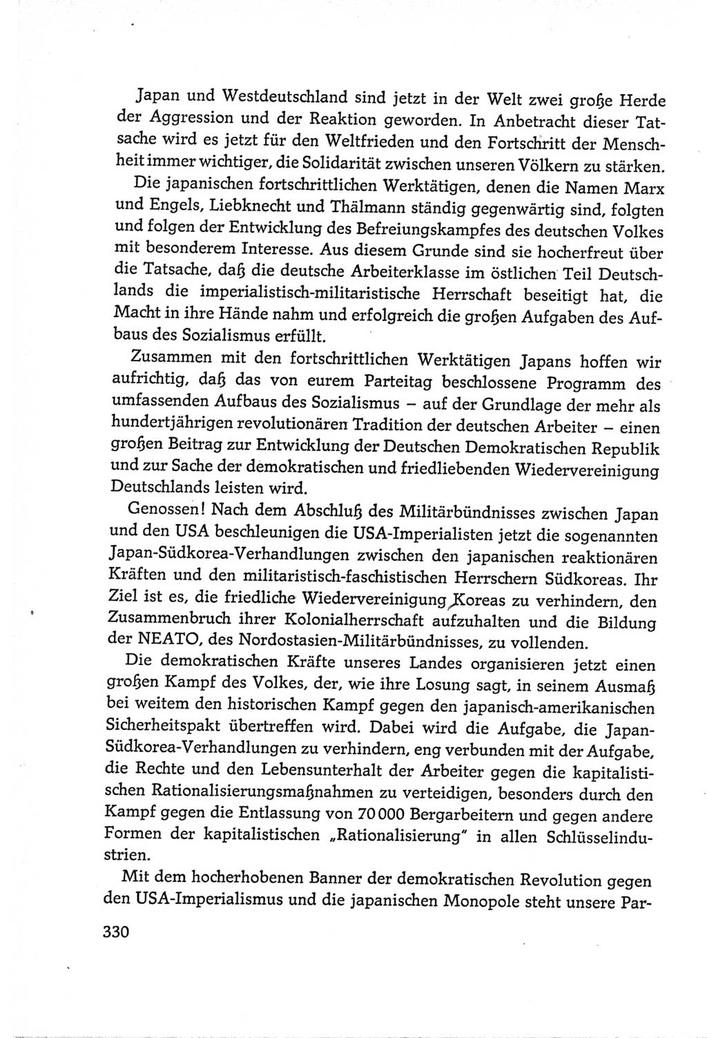 Protokoll der Verhandlungen des Ⅵ. Parteitages der Sozialistischen Einheitspartei Deutschlands (SED) [Deutsche Demokratische Republik (DDR)] 1963, Band Ⅱ, Seite 330 (Prot. Verh. Ⅵ. PT SED DDR 1963, Bd. Ⅱ, S. 330)