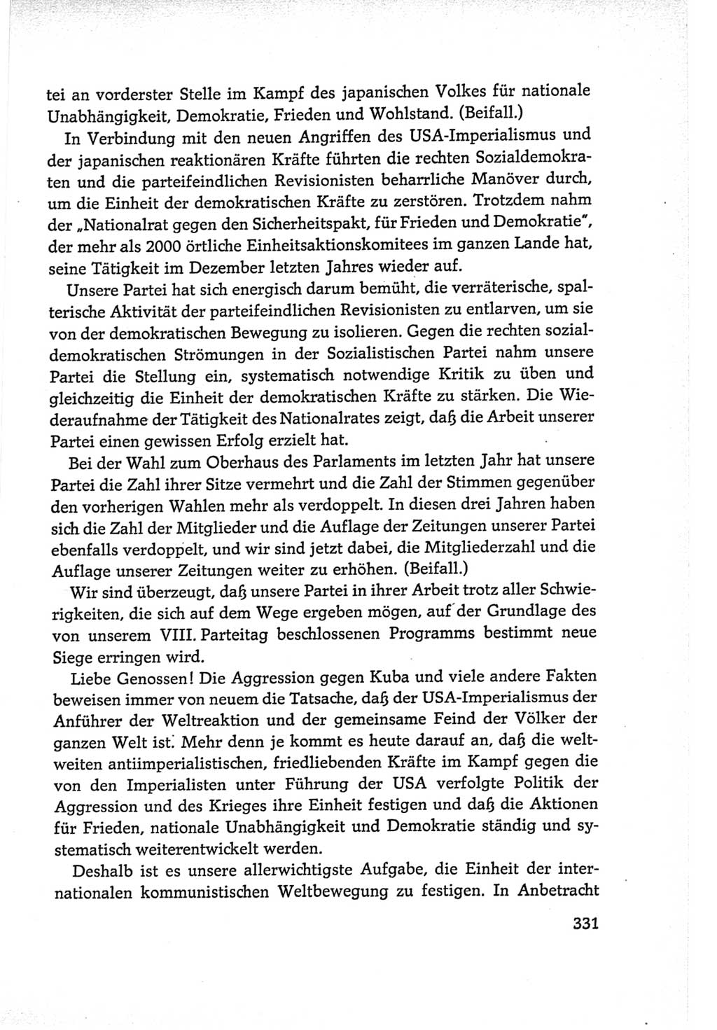 Protokoll der Verhandlungen des Ⅵ. Parteitages der Sozialistischen Einheitspartei Deutschlands (SED) [Deutsche Demokratische Republik (DDR)] 1963, Band Ⅱ, Seite 331 (Prot. Verh. Ⅵ. PT SED DDR 1963, Bd. Ⅱ, S. 331)