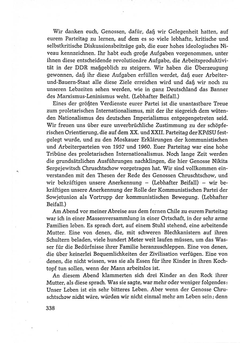 Protokoll der Verhandlungen des Ⅵ. Parteitages der Sozialistischen Einheitspartei Deutschlands (SED) [Deutsche Demokratische Republik (DDR)] 1963, Band Ⅱ, Seite 338 (Prot. Verh. Ⅵ. PT SED DDR 1963, Bd. Ⅱ, S. 338)