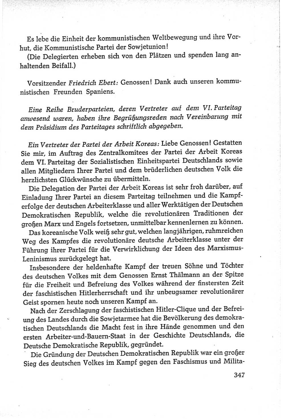 Protokoll der Verhandlungen des Ⅵ. Parteitages der Sozialistischen Einheitspartei Deutschlands (SED) [Deutsche Demokratische Republik (DDR)] 1963, Band Ⅱ, Seite 347 (Prot. Verh. Ⅵ. PT SED DDR 1963, Bd. Ⅱ, S. 347)