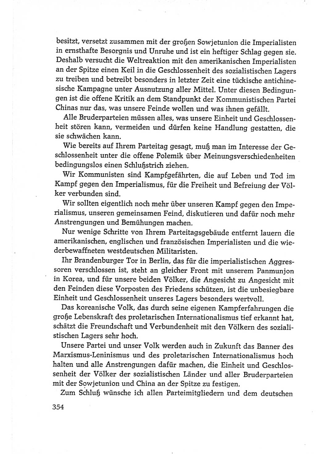 Protokoll der Verhandlungen des Ⅵ. Parteitages der Sozialistischen Einheitspartei Deutschlands (SED) [Deutsche Demokratische Republik (DDR)] 1963, Band Ⅱ, Seite 354 (Prot. Verh. Ⅵ. PT SED DDR 1963, Bd. Ⅱ, S. 354)